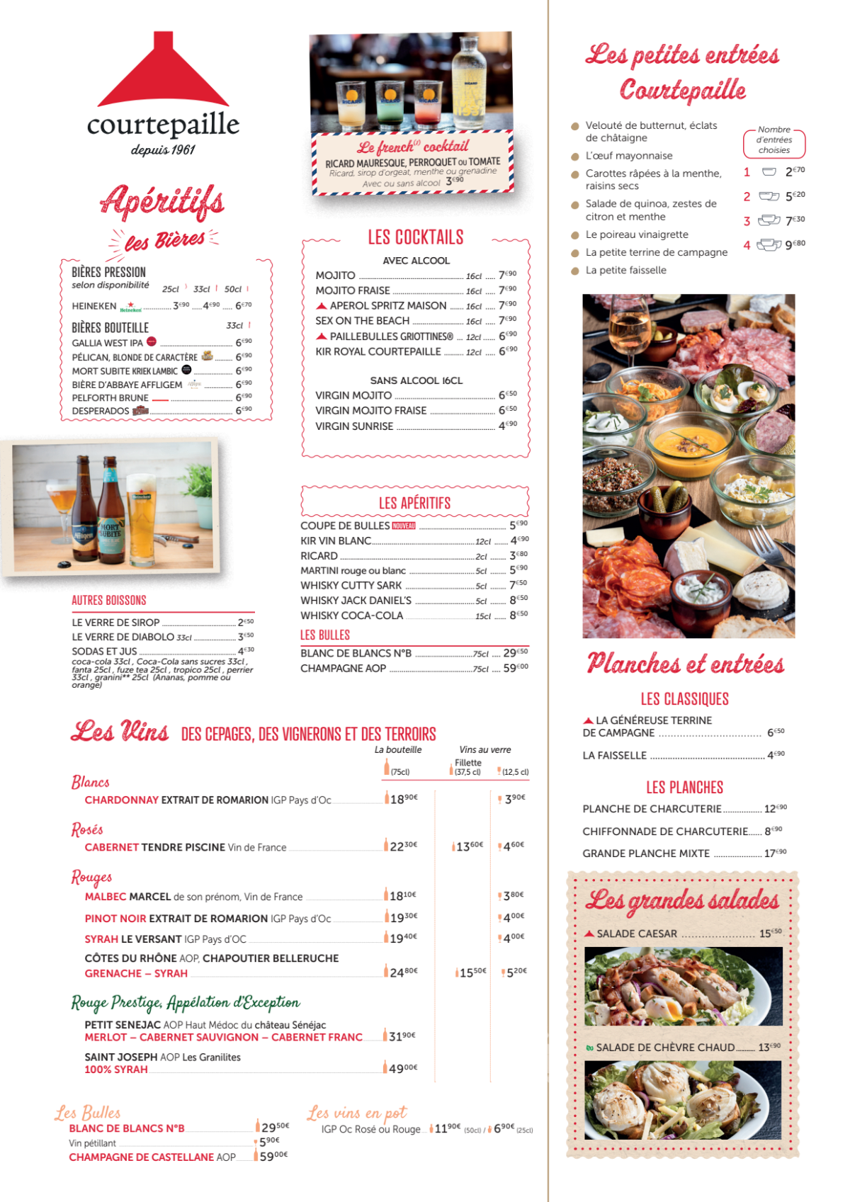 Carte et Menus 2024 Courtepaille à Pacé TheFork