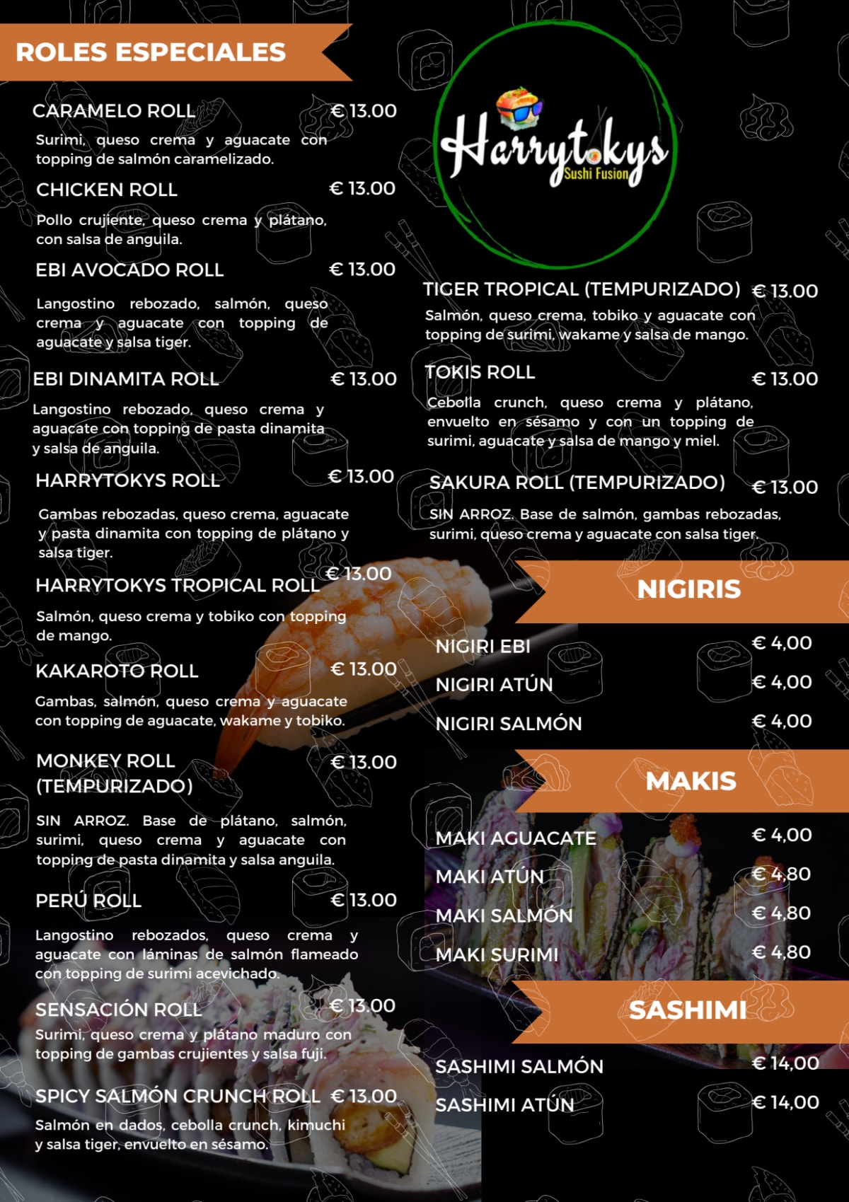 Mytokys Sushi Fusión - Atocha menu