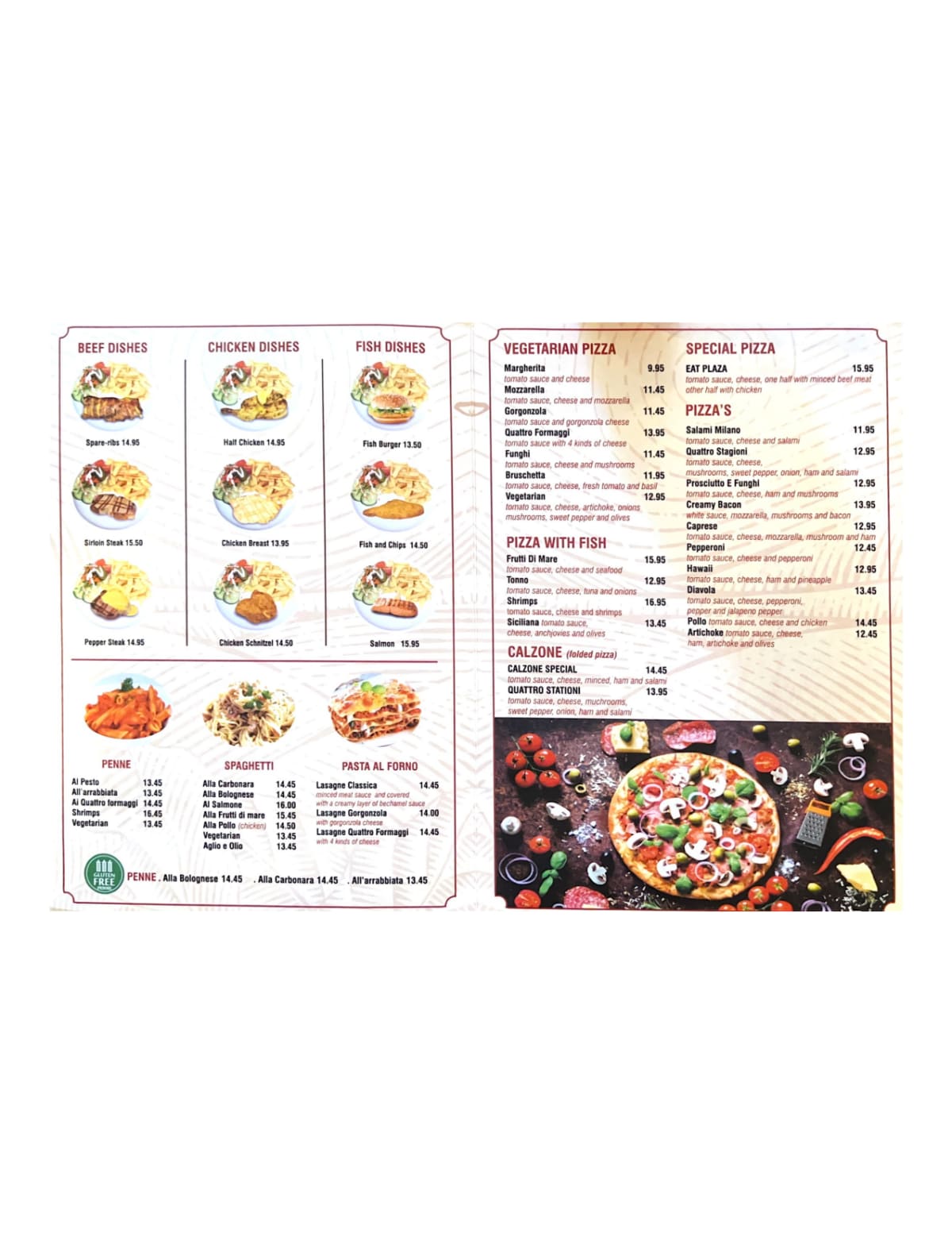 Eat Plaza Restaurant menu