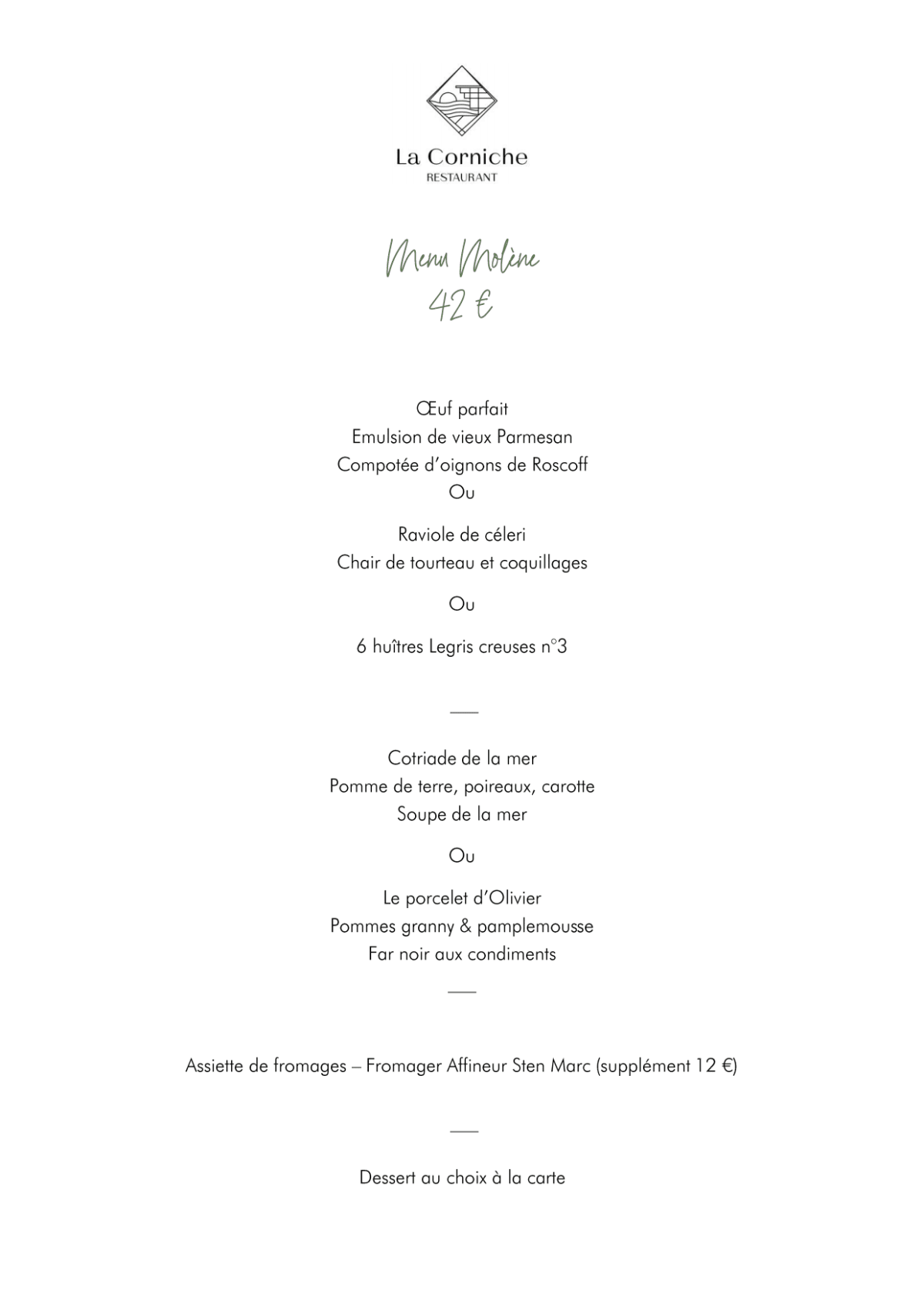 Carte et Menus 2023 SainteBarbe à Le Conquet TheFork