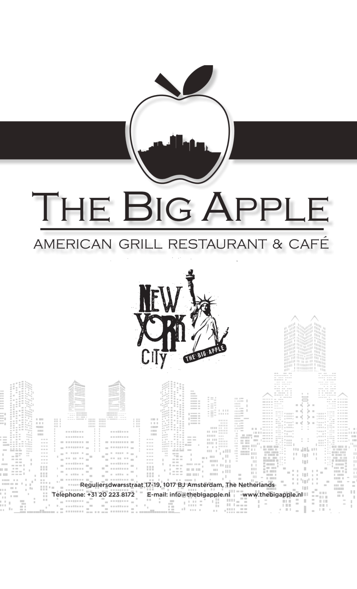 The Big Apple menu