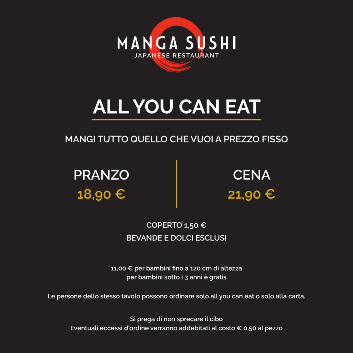 Sluchi Menu Carte et Menus 2024 - Manga Sushi à Matera | TheFork