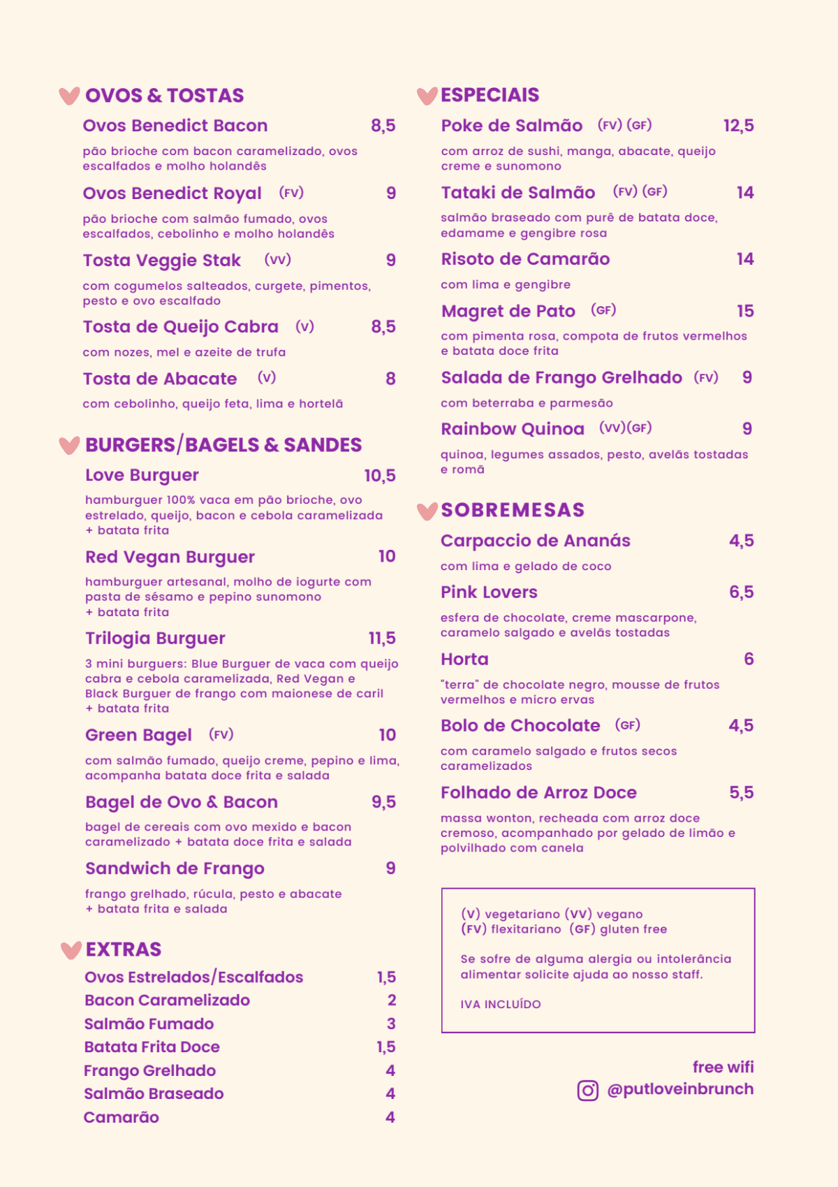 Put love  menu