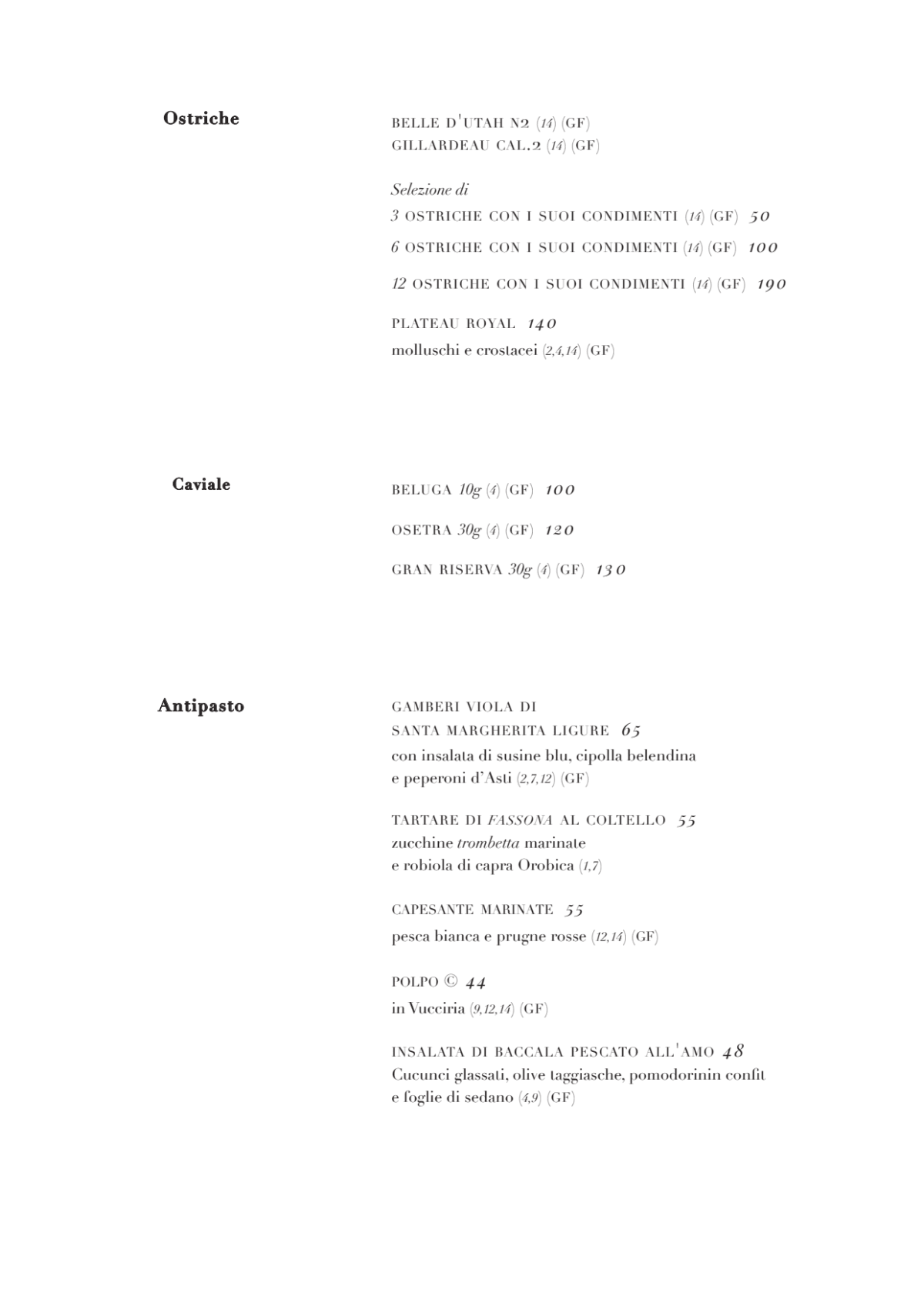 Menu 2024 - Splendido Grill in Portofino | TheFork