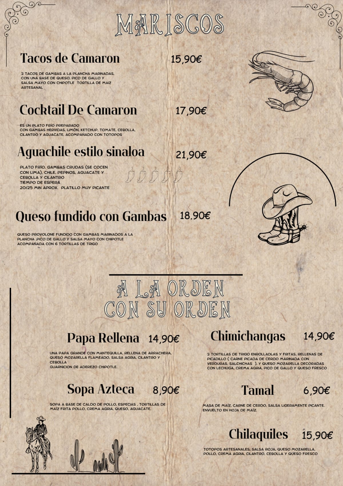 Don Tortilla Goya menu