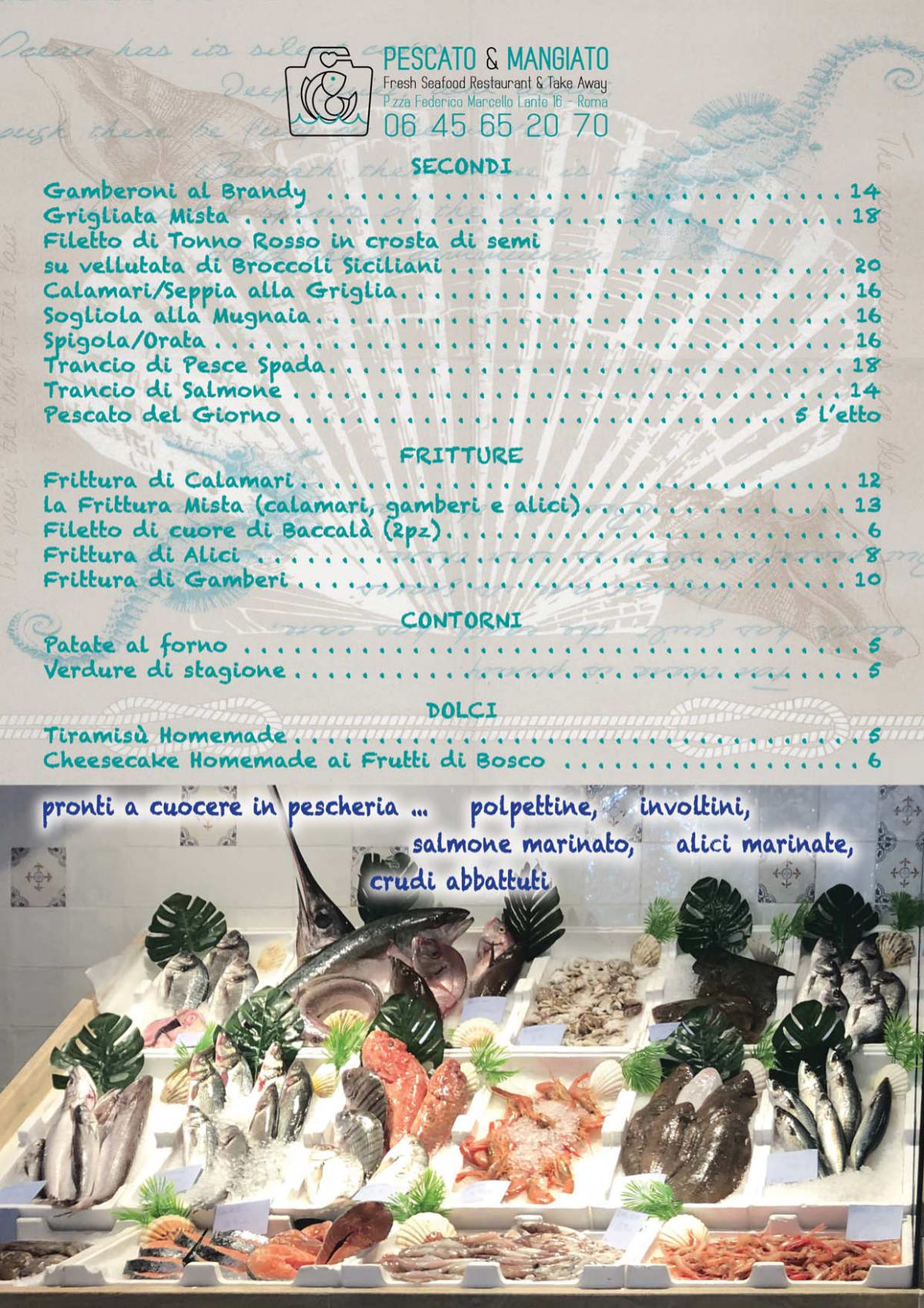 Pescato & Mangiato menu