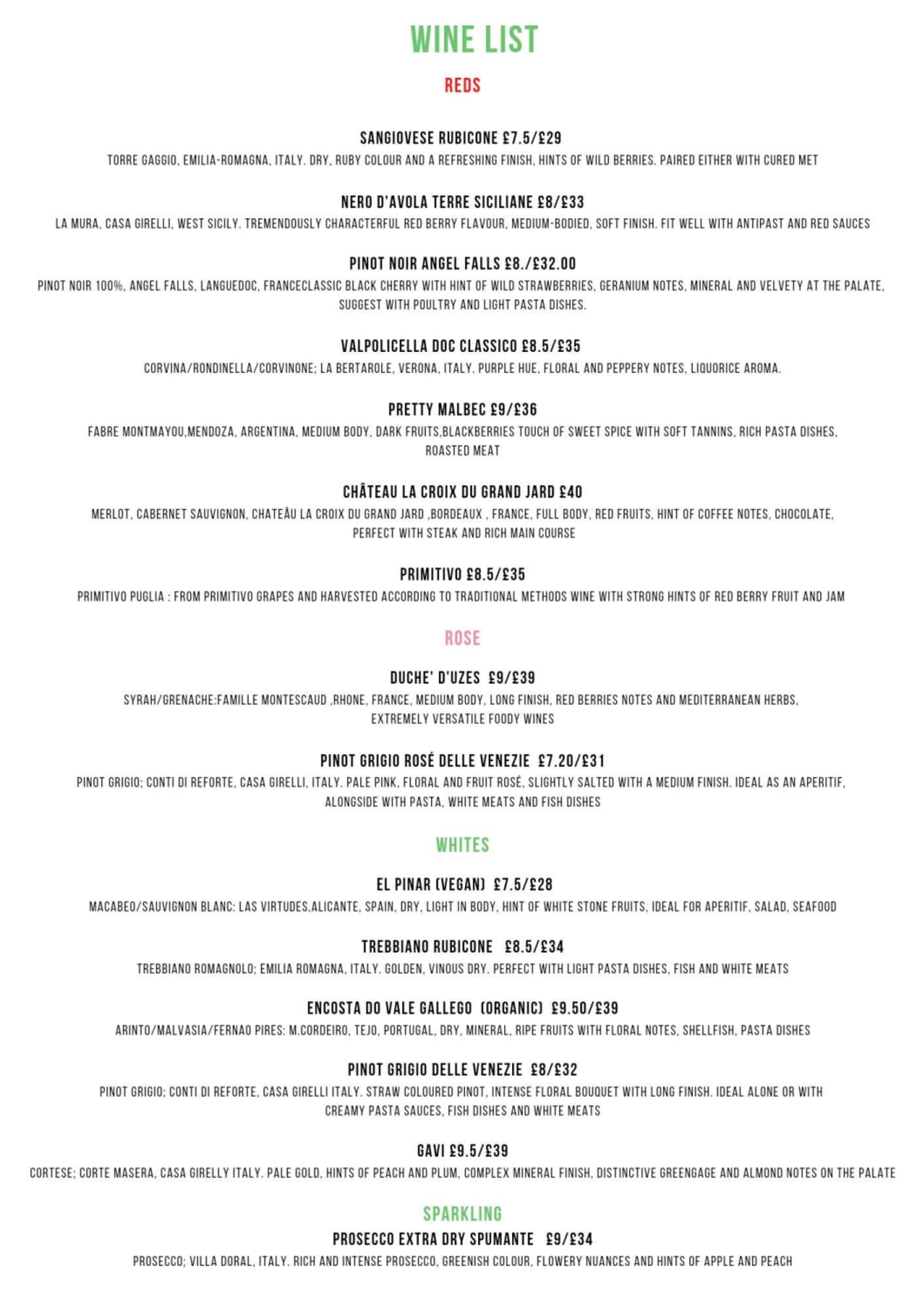 Carte et Menus 2024 On The Green à Londres TheFork