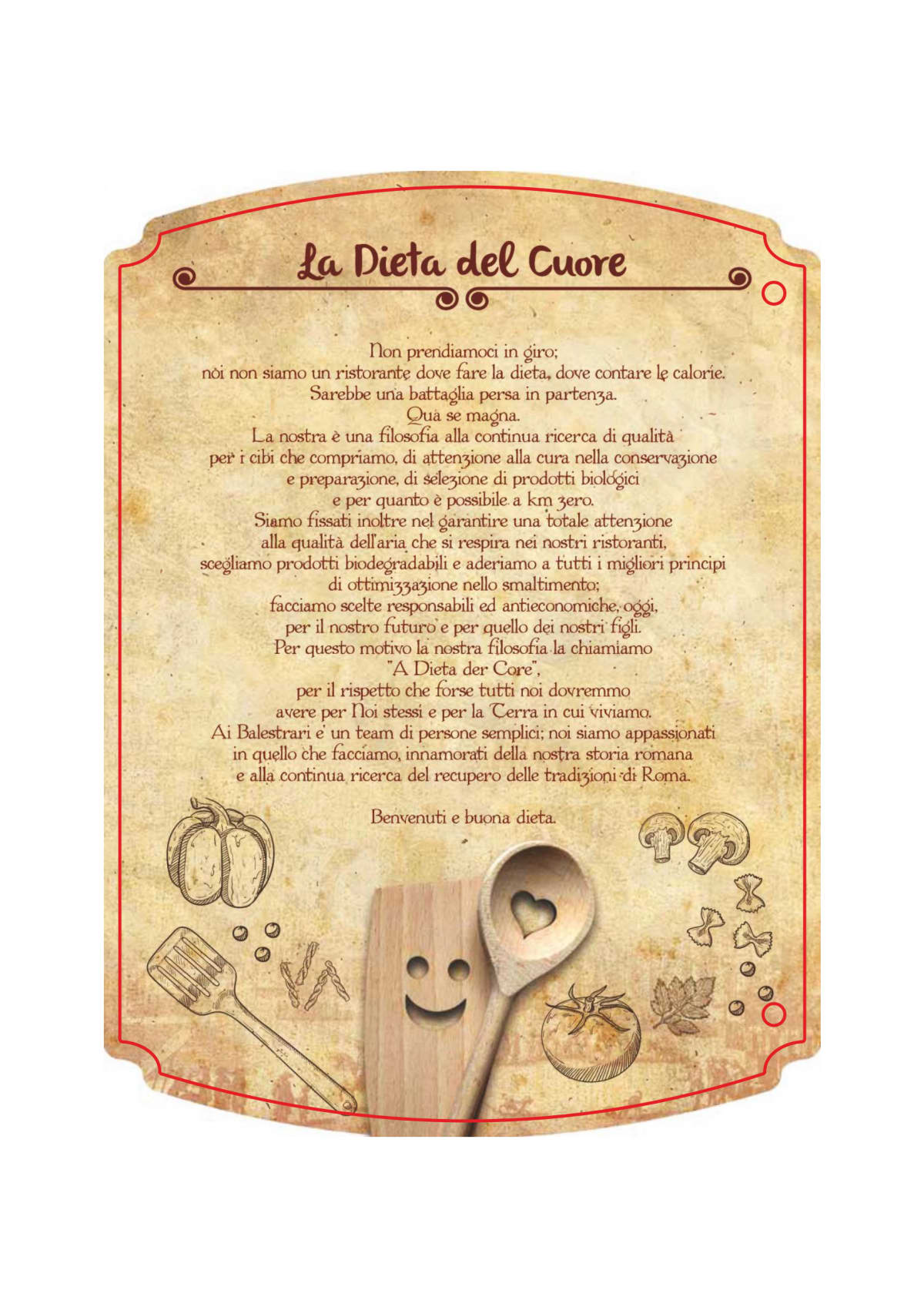 Ai Balestrari Campo de Fiori menu