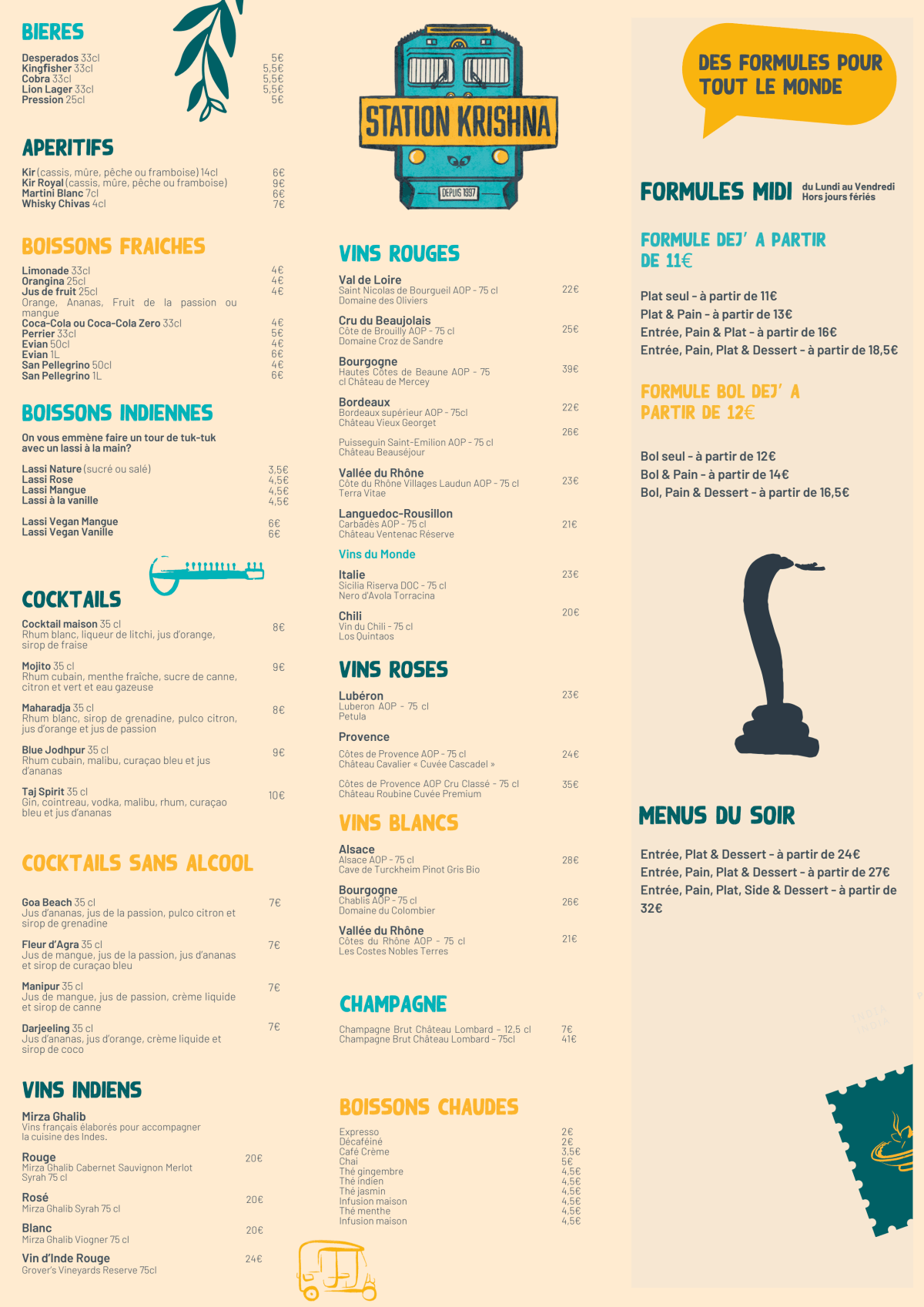 Station Krishna menu