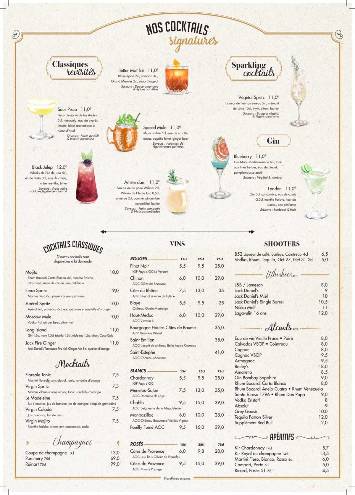 Menu 2024 Madeleine in Paris TheFork