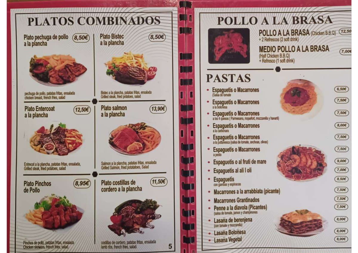 Pizzería  La Vila menu