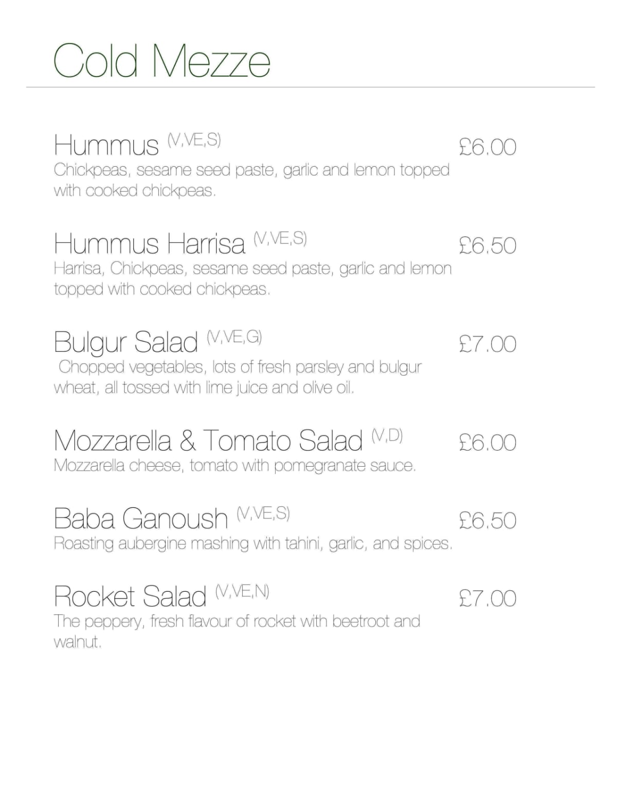 Menu 2024 Mint Kitchen & Lounge in Oxford TheFork