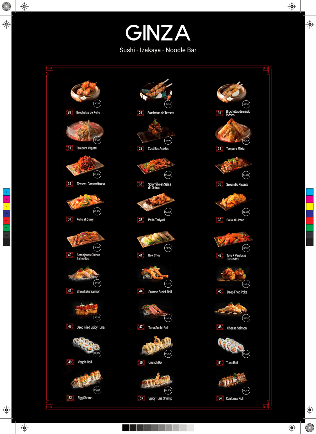 Ginza Asian Food Hall menu