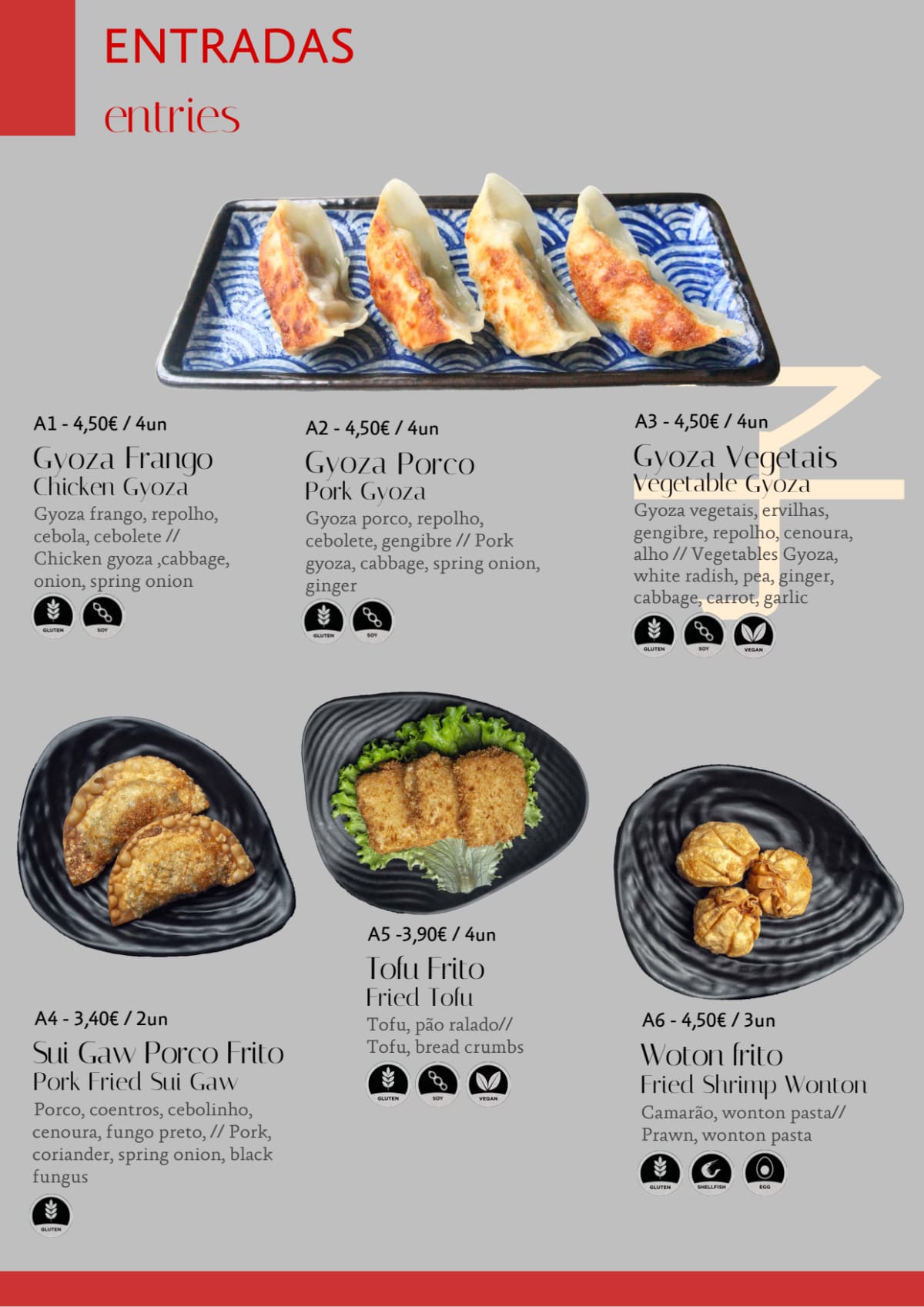 Chopsticks menu