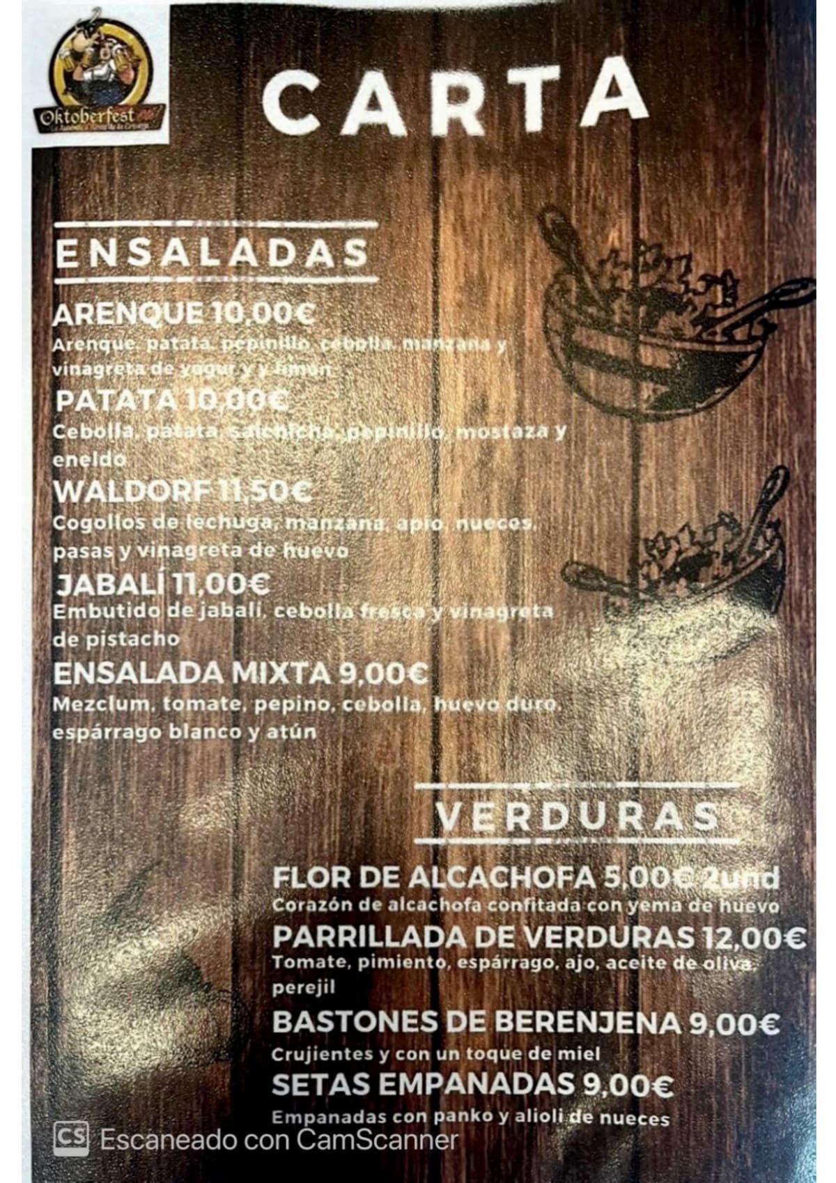 Oktoberfest Olé! menu