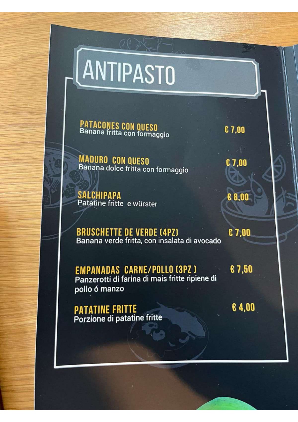 Las Delicias menu