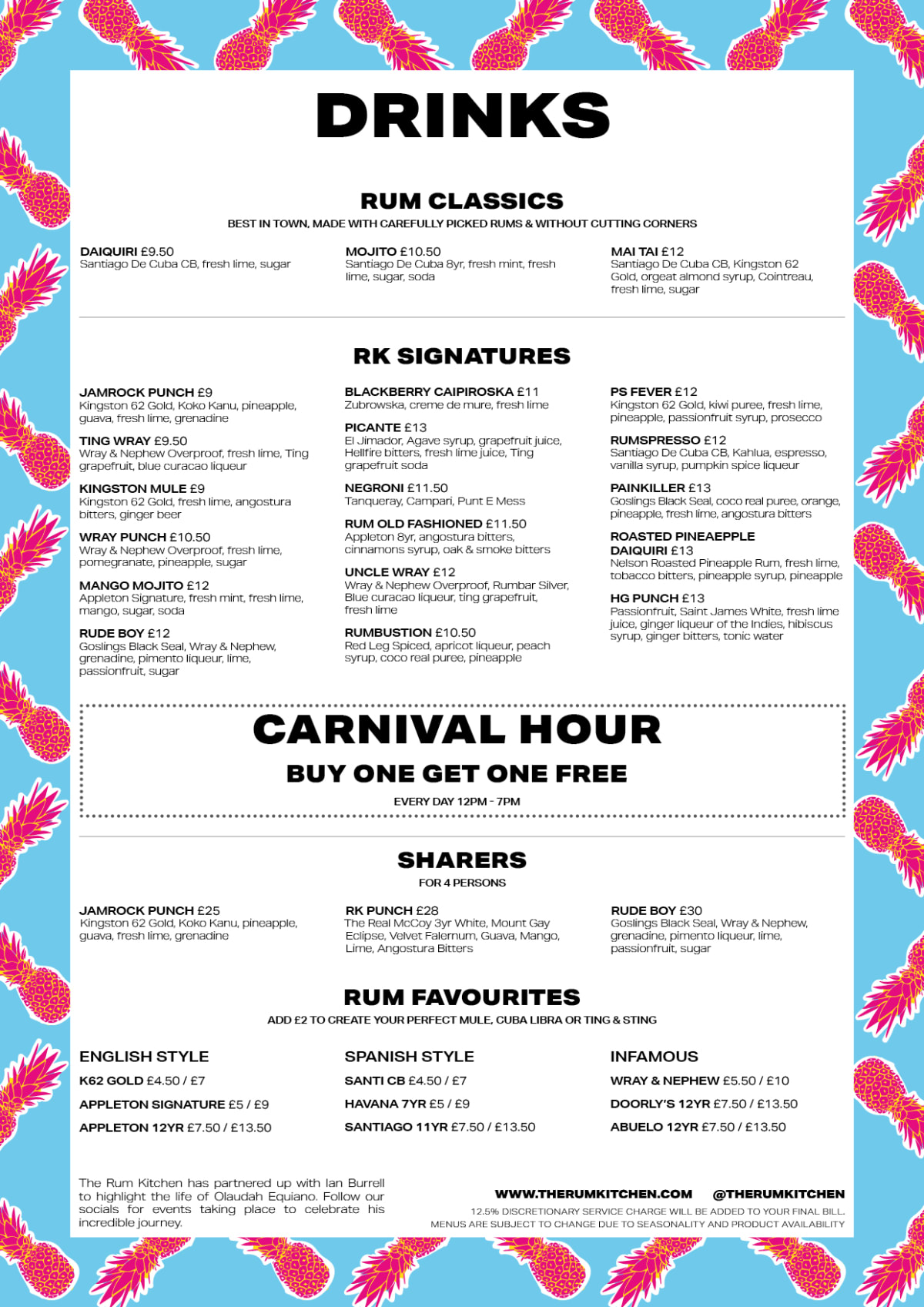 Menu 2023 The Rum Kitchen Brighton in Brighton TheFork