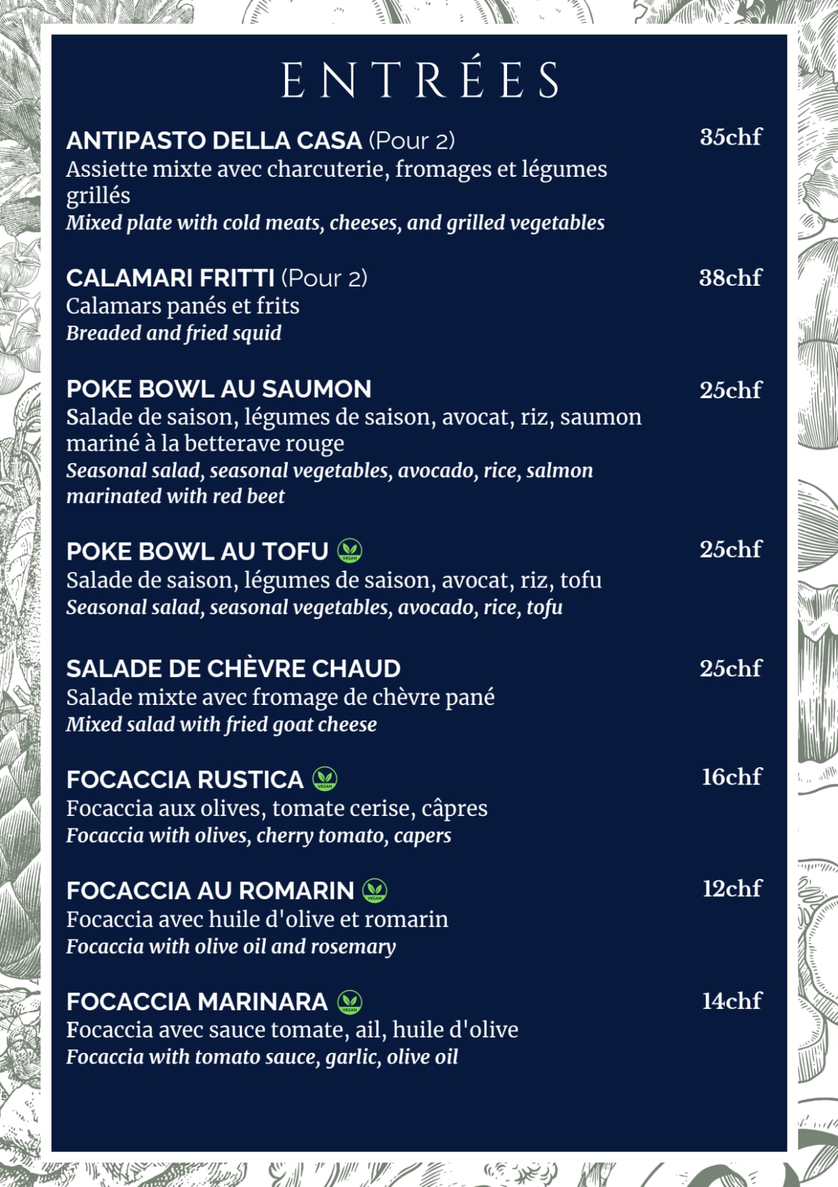 Scalo 34 menu