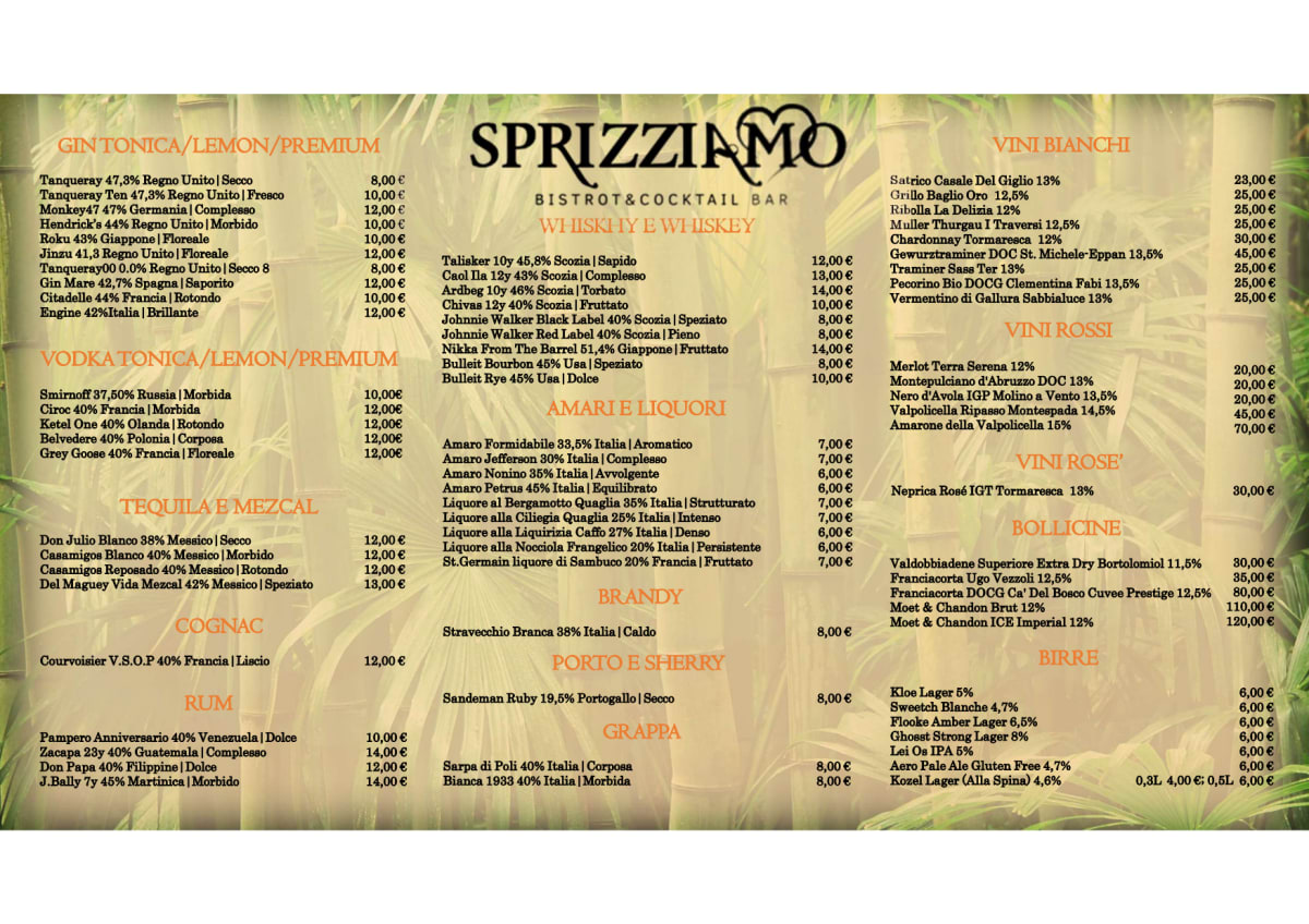 Sprizziamo - Pizza Romana by Scrocchio menu