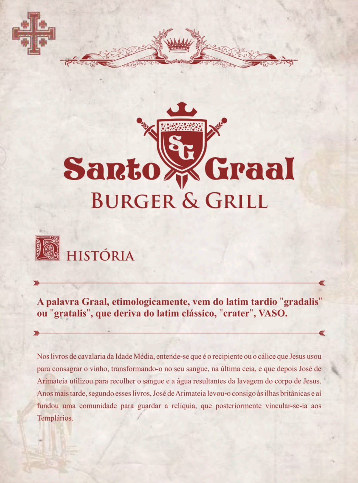 Santo Graal - Ajuda menu