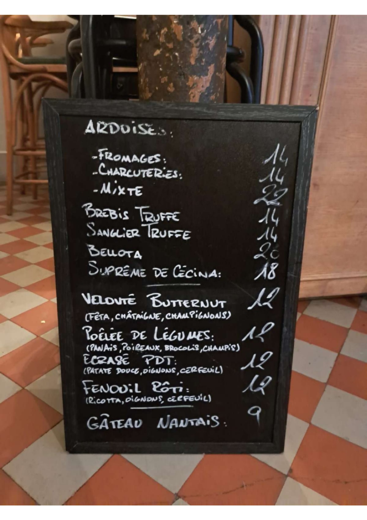 Chez Babo menu