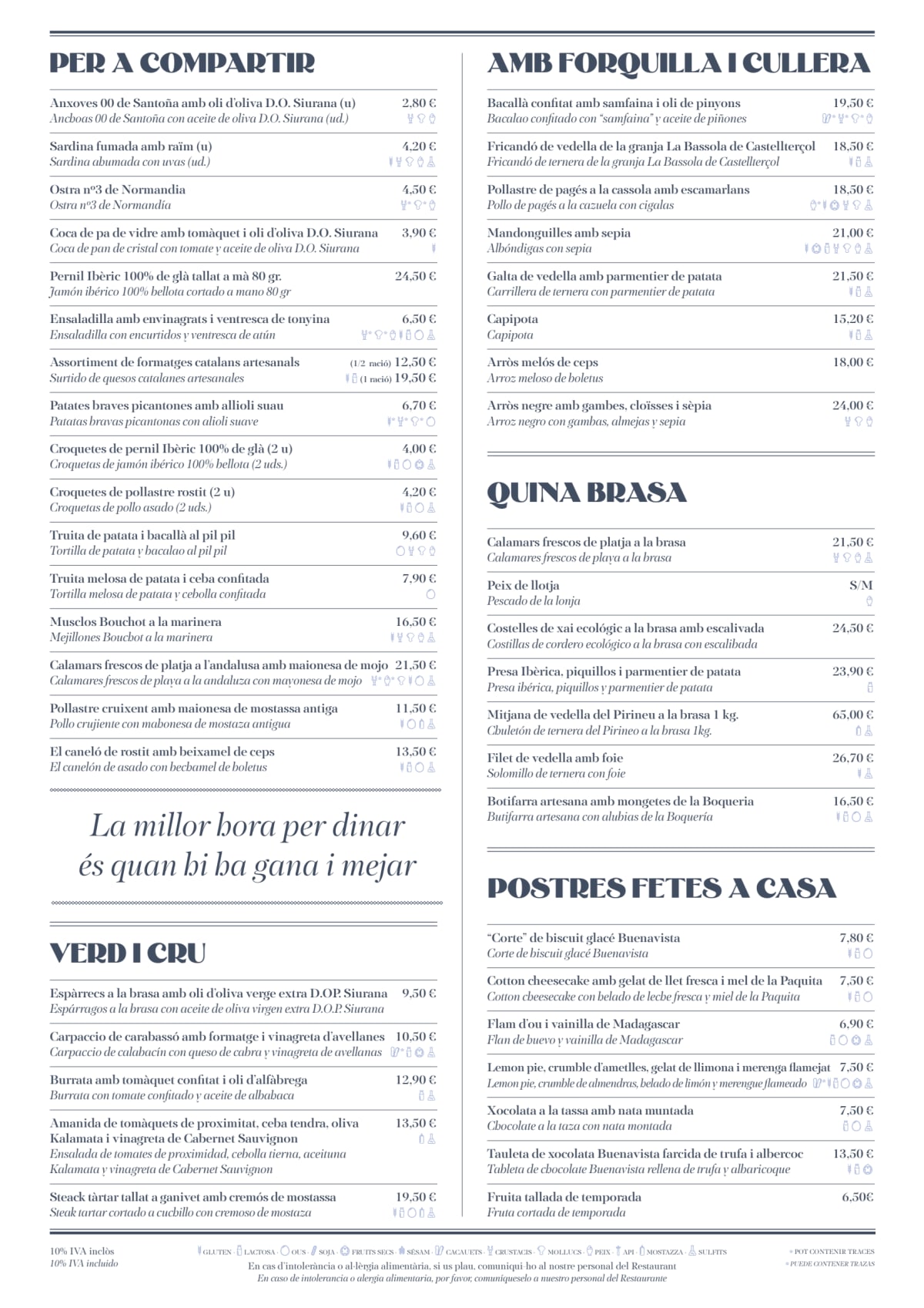 Casa De Comidas Buenavista menu