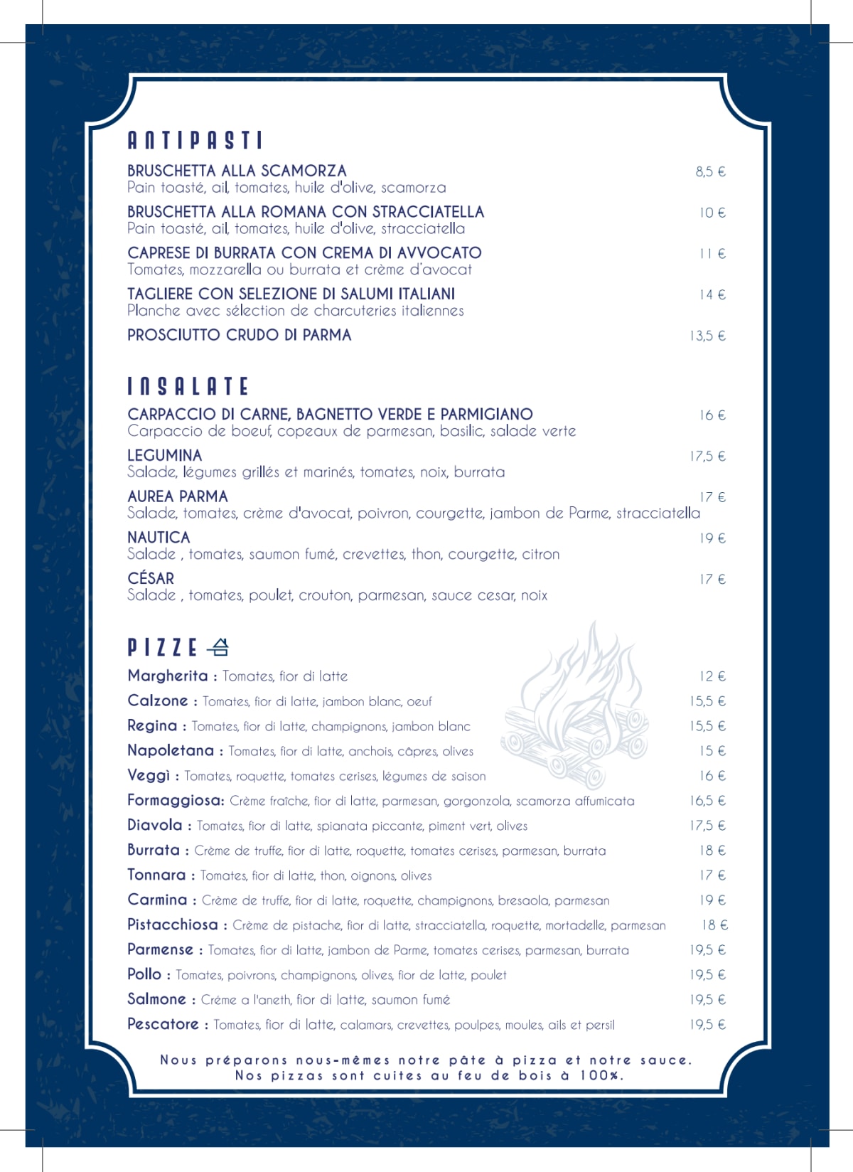 Carmina 17 menu