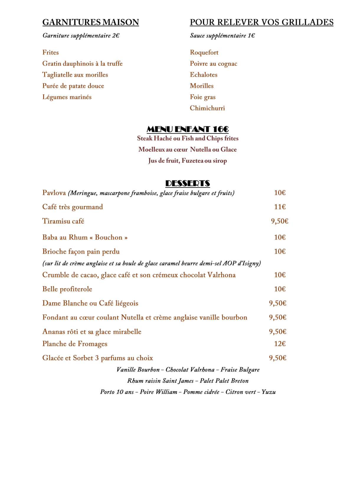 Le Bo’Vincennes menu