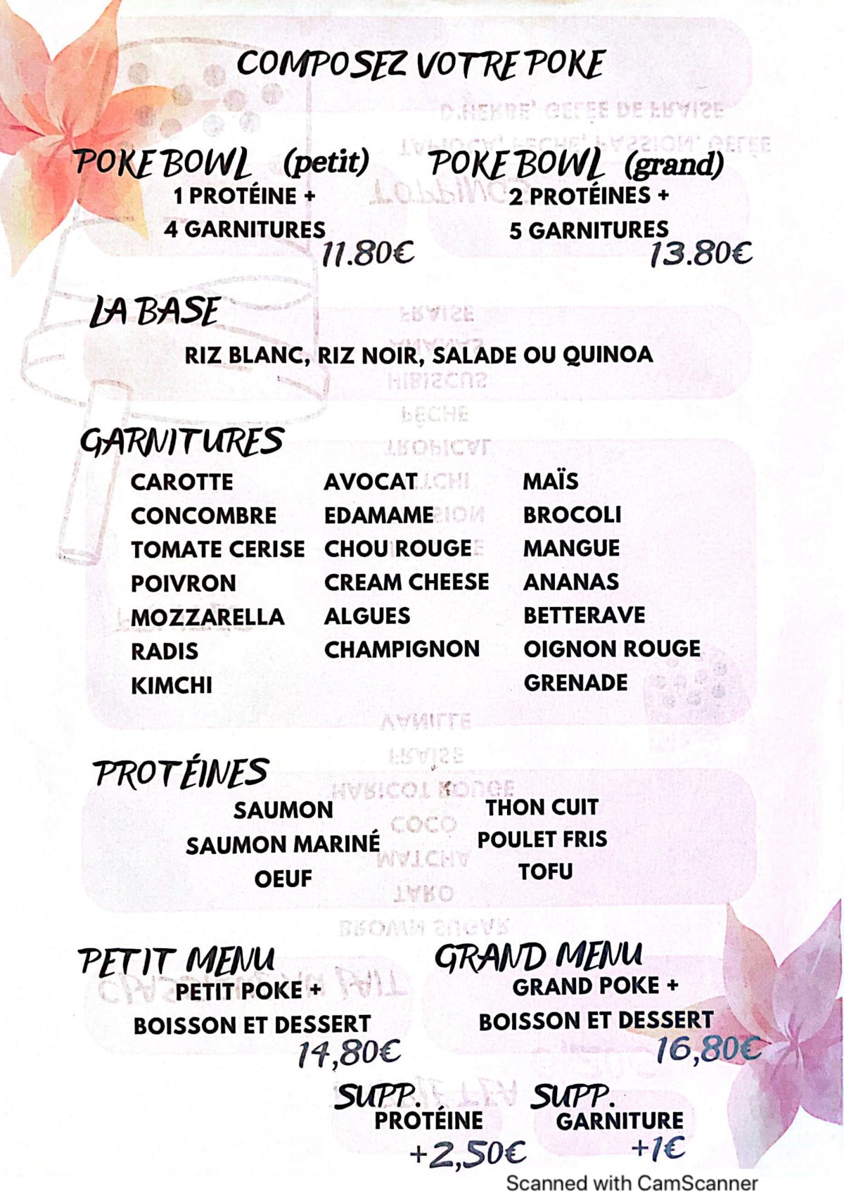 POKITIME menu