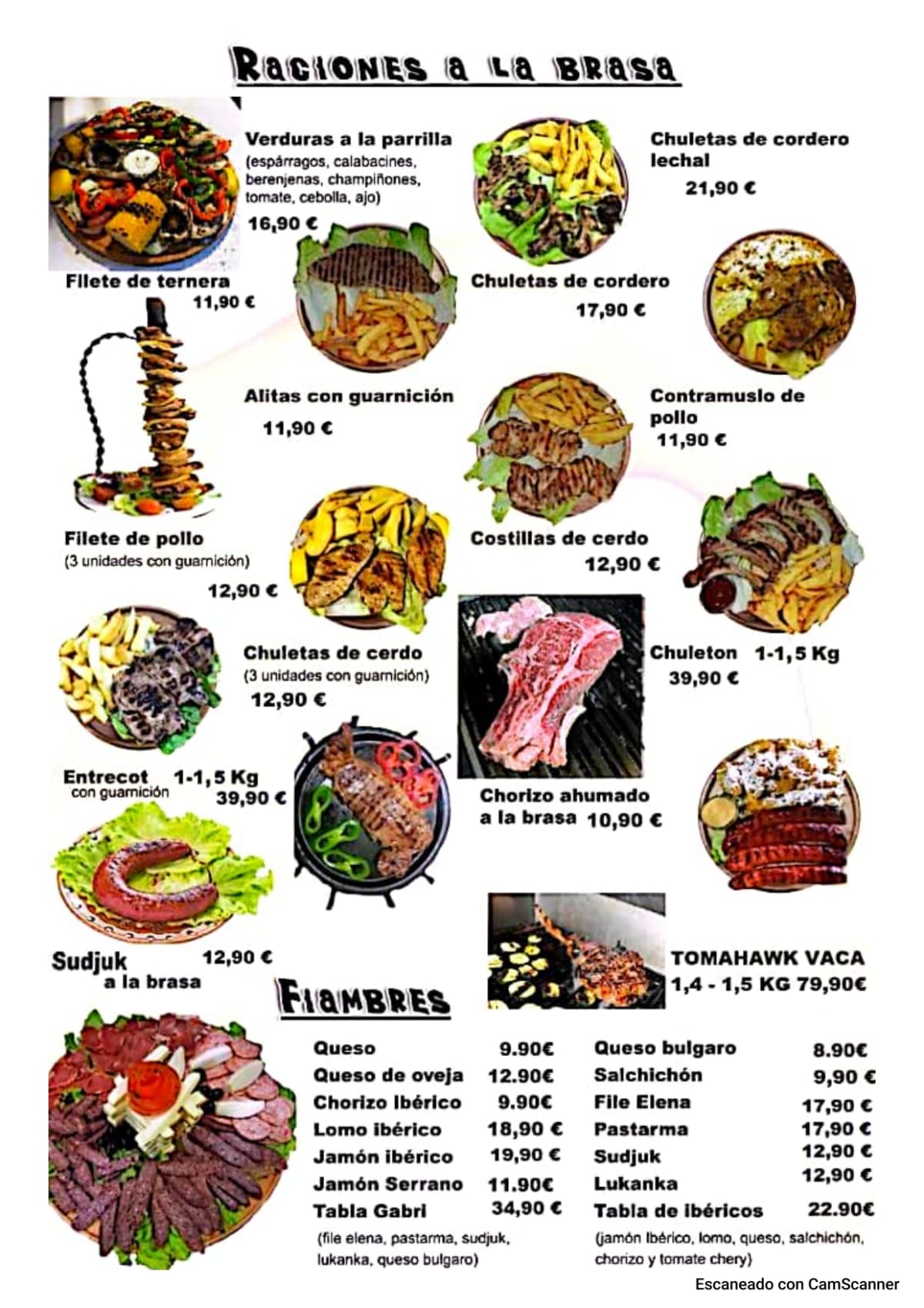 Gabri menu