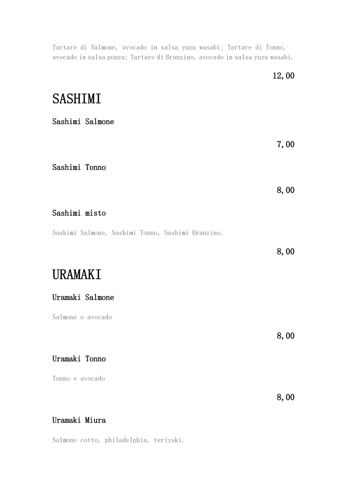 Du Lab menu