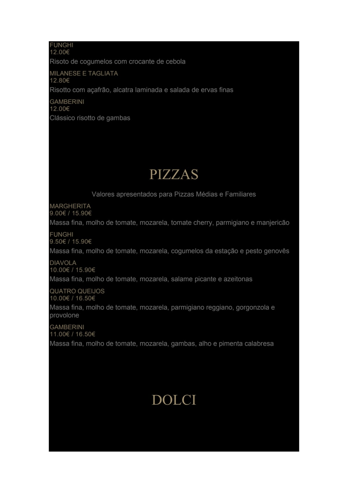 Di Amici Pizza em Casa menu