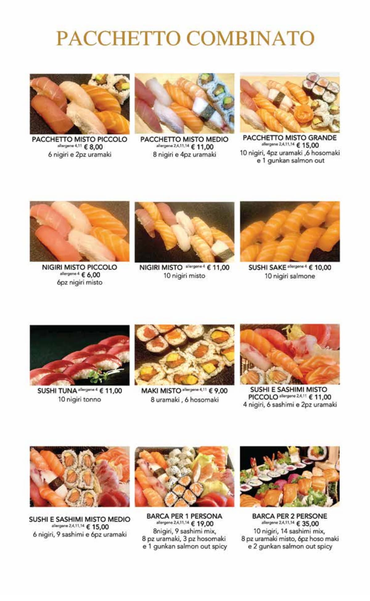 Sushi Saikyo menu