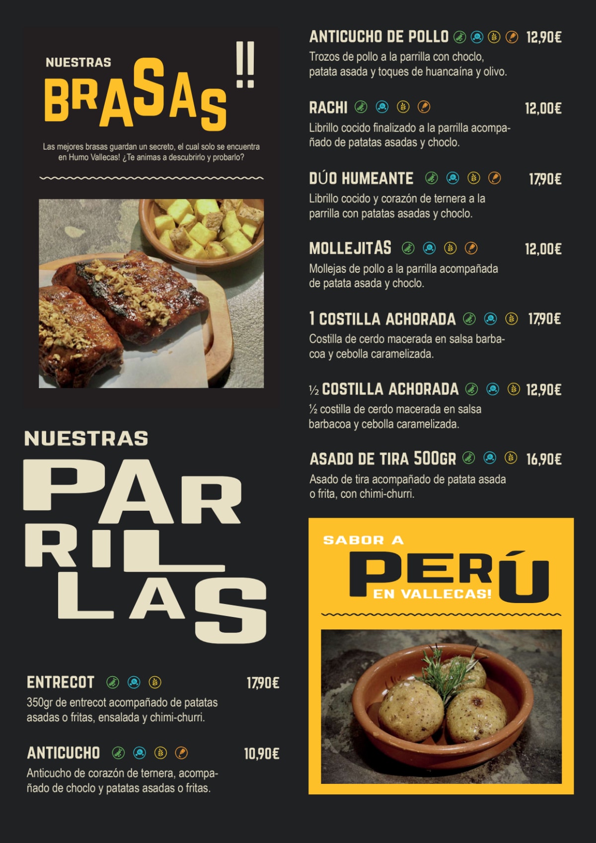 Humo Vallecas menu