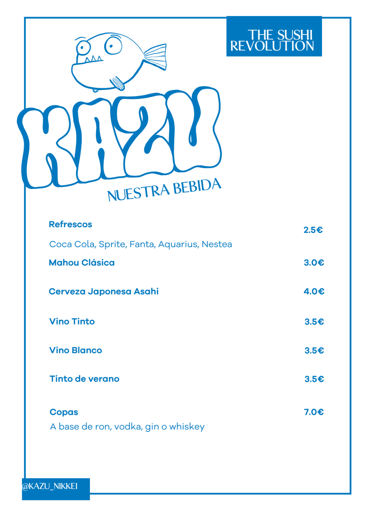 Kazu menu