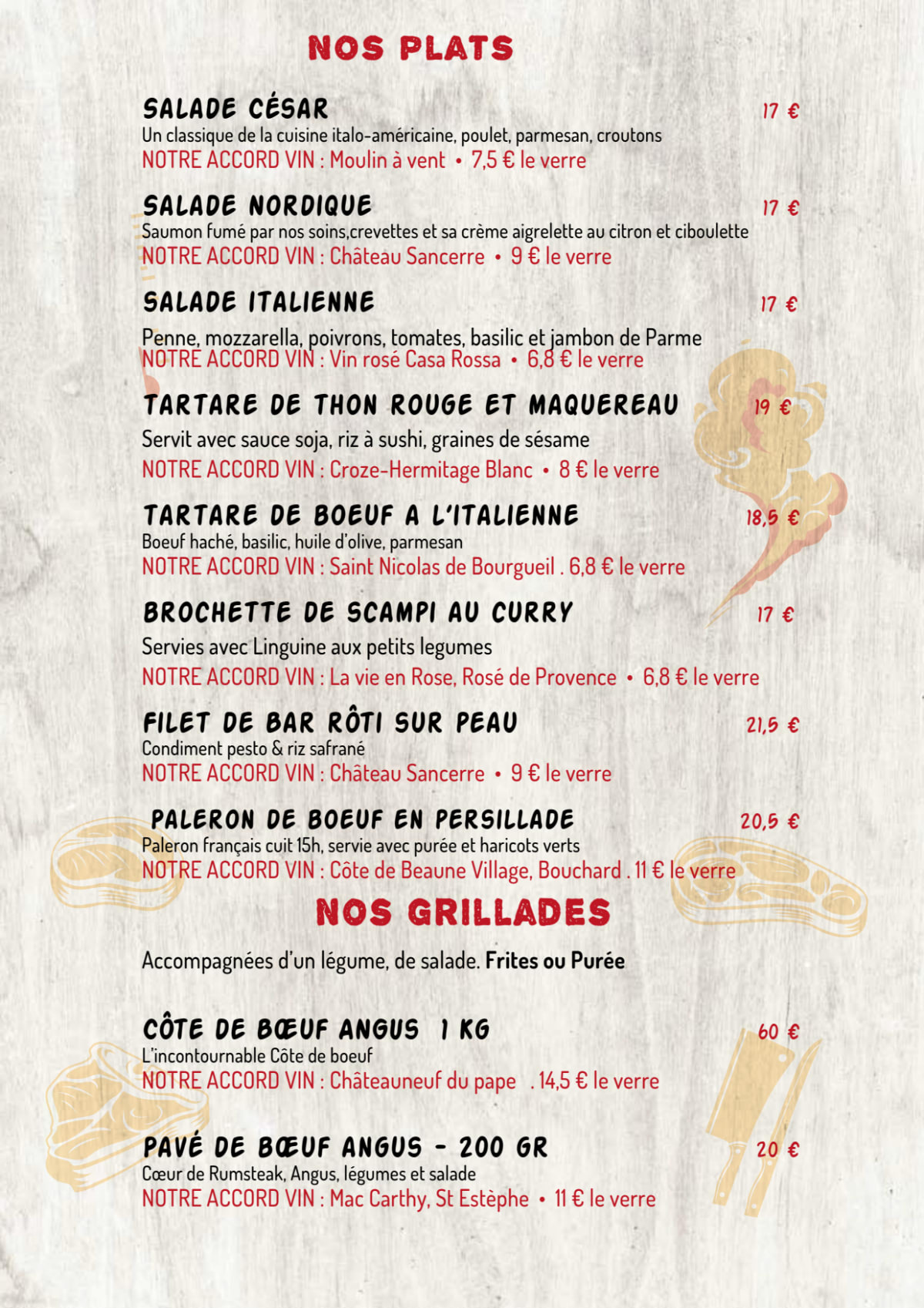 Carte et Menus 2024 La Grange d'Aubry à AubryduHainaut TheFork