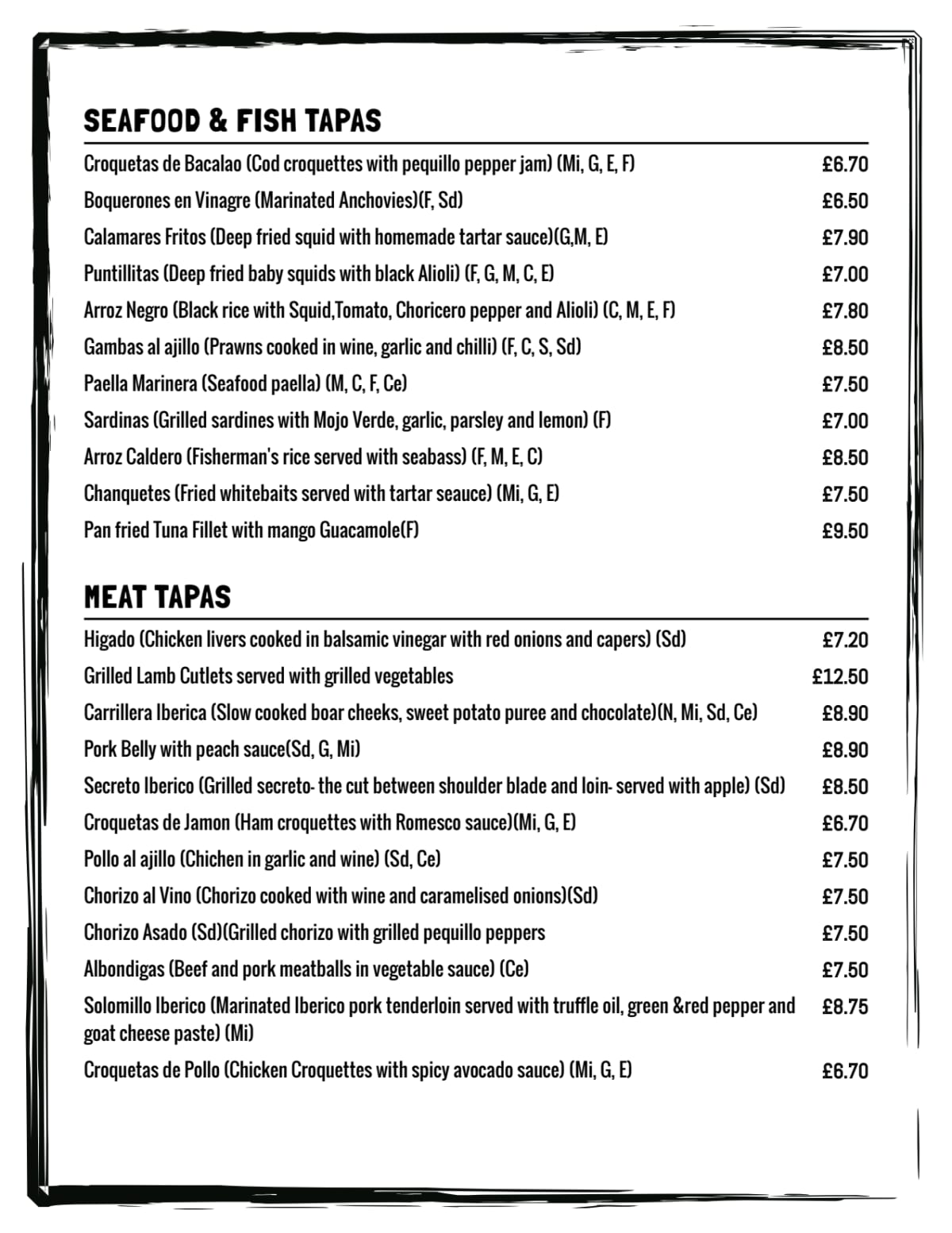 Menus 2024 La Fabrica Crouch End in London TheFork