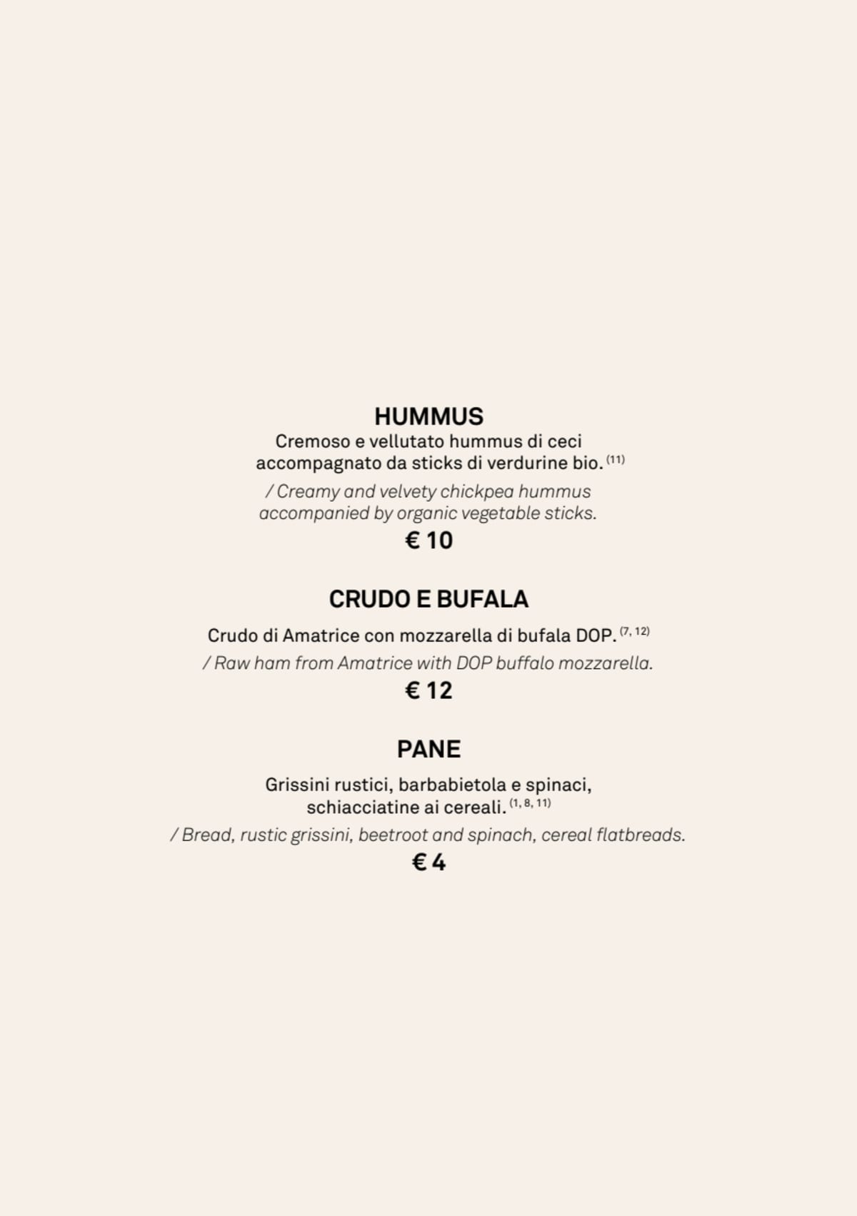 Accentodì menu