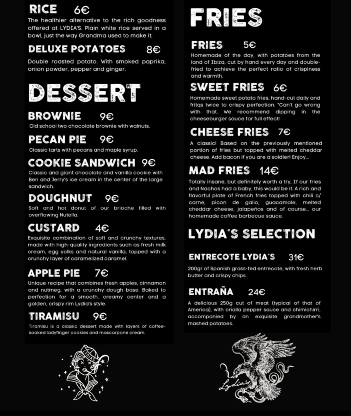 Carte et Menus 2024 Lydia's North à San Juan Bautista TheFork