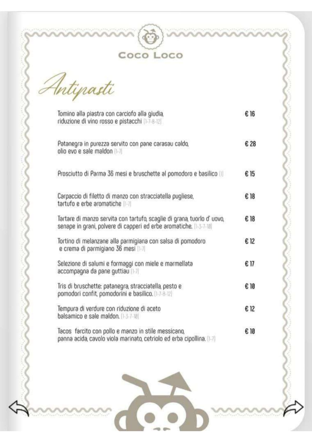 Menu 2024 Coco Loco em Roma TheFork