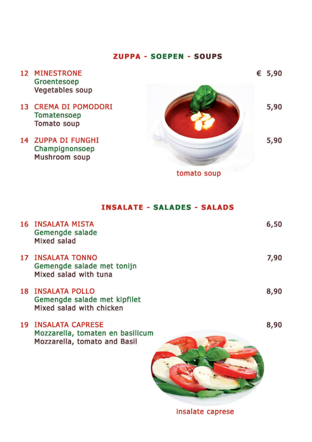 Marco Polo Pizzeria-Steakhouse menu