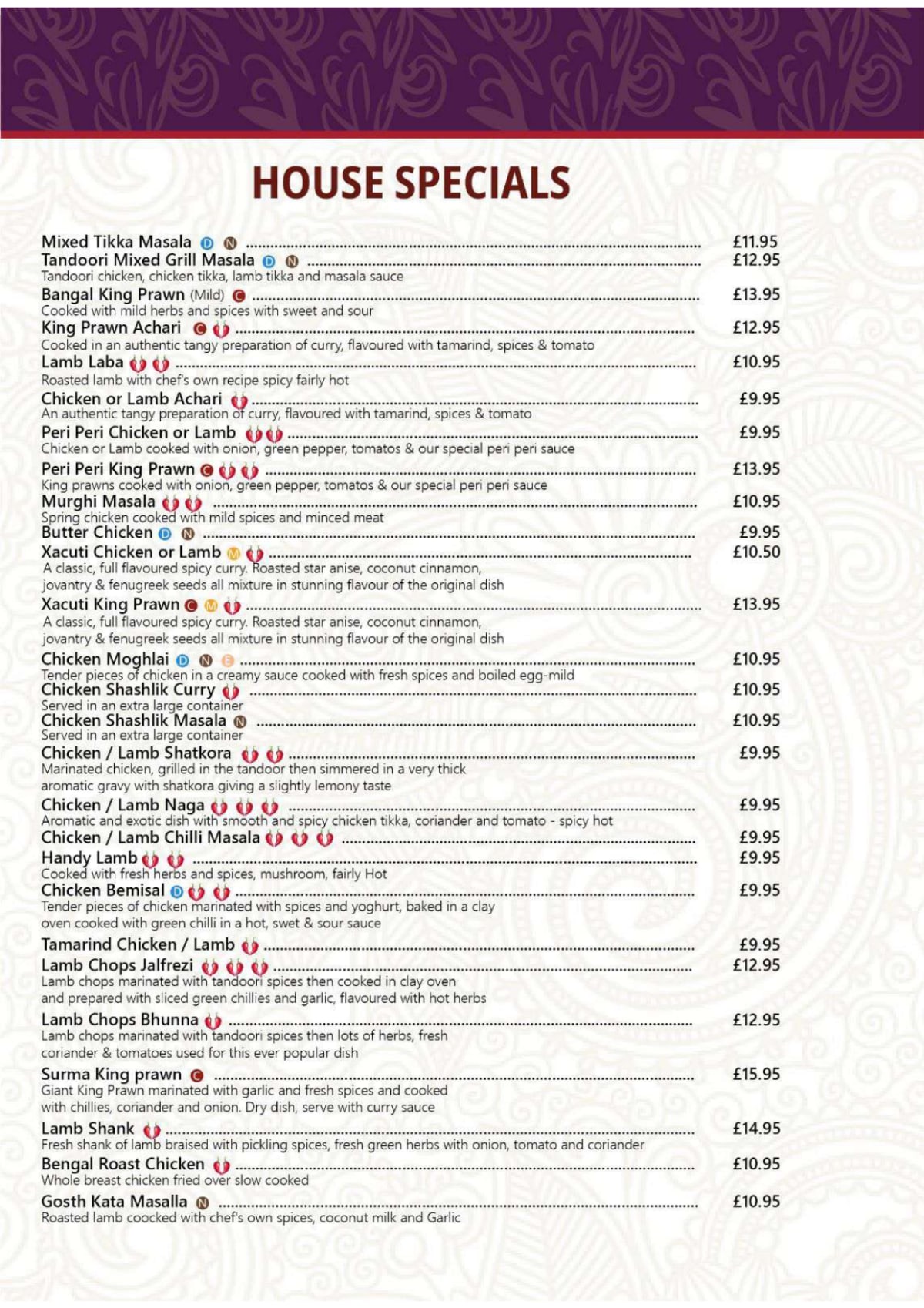 Menu 2024 - Curry Chef in Reading | TheFork