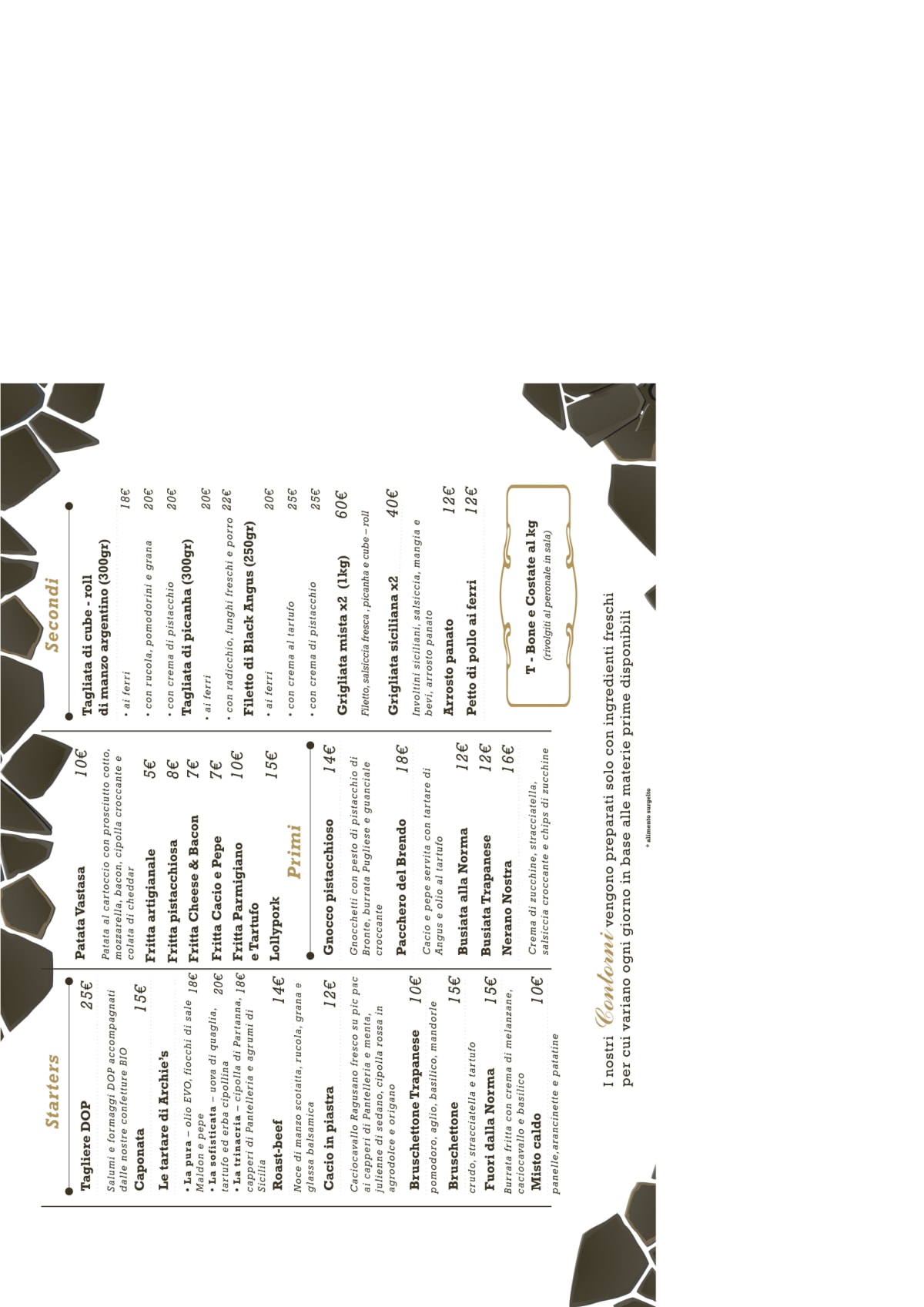 Carte et Menus 2024 - Archie’s à Milan | TheFork