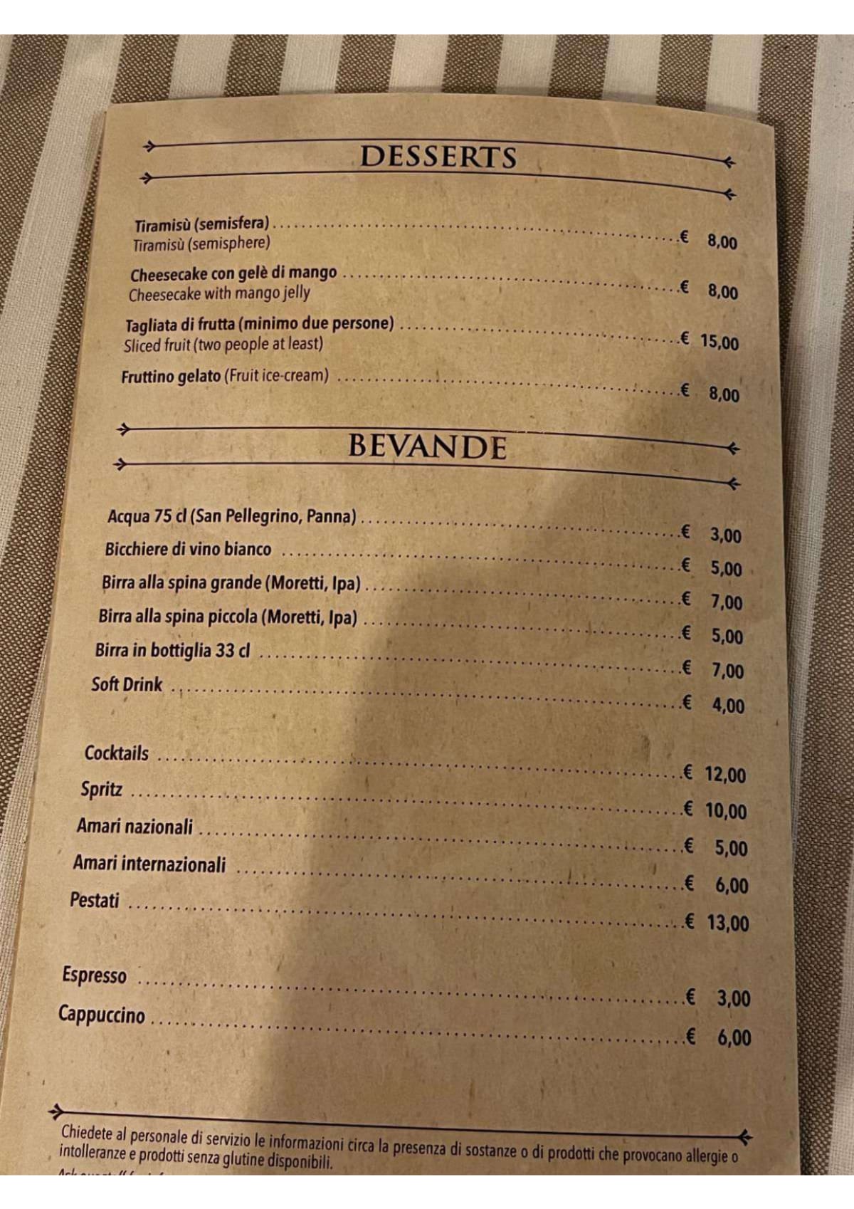 Dai Senatori menu