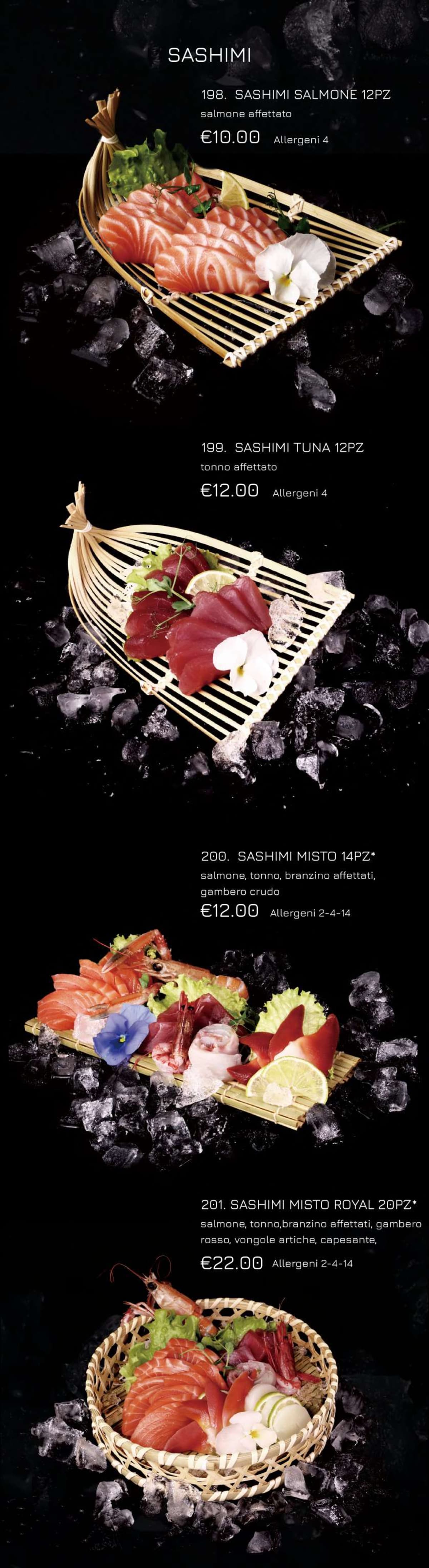 Light Sushi Restaurant menu