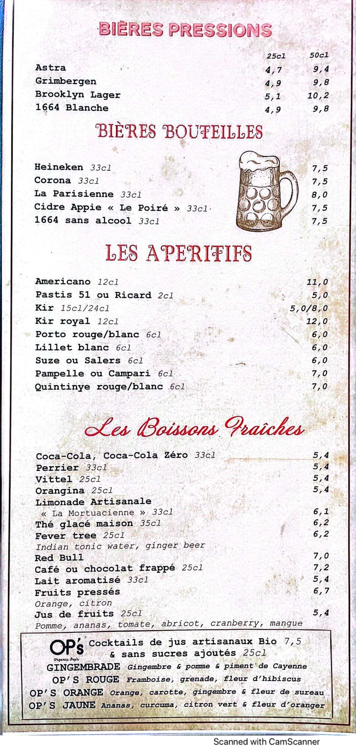 Café Francoeur menu