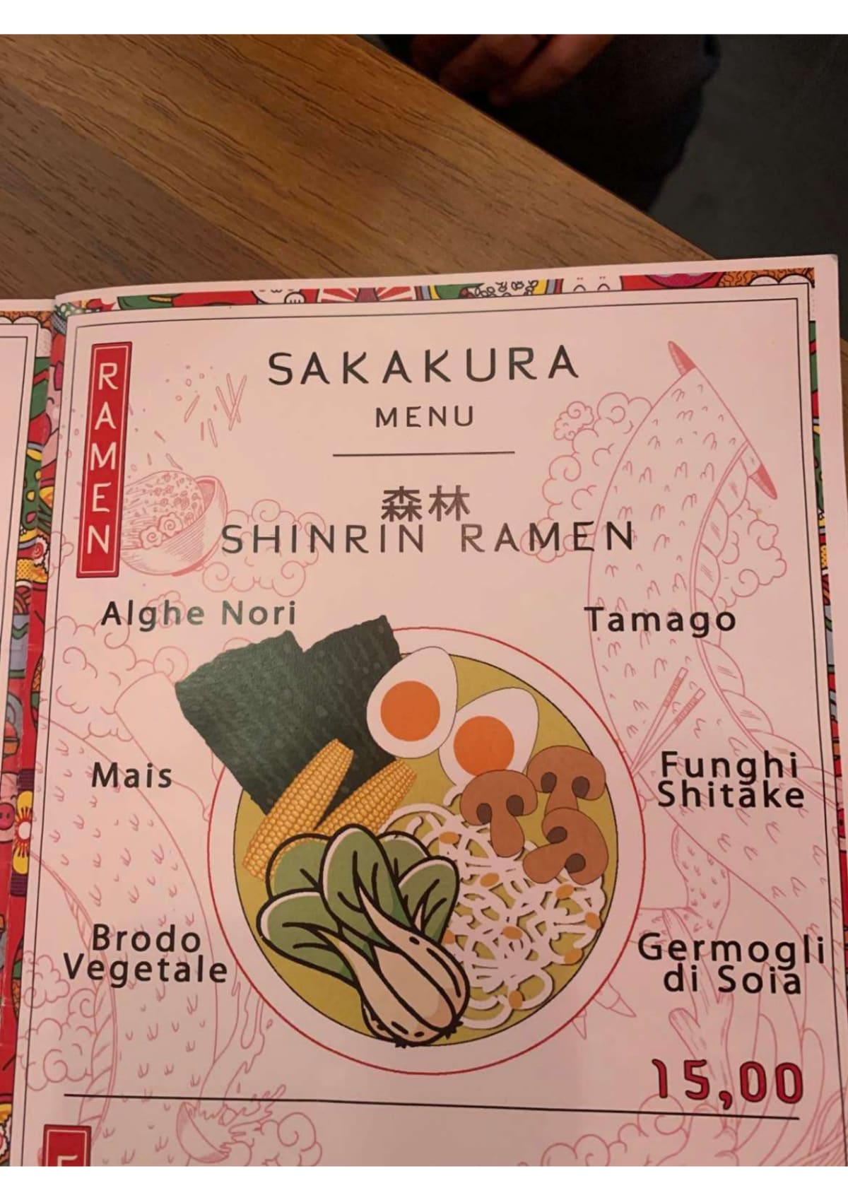 Sakakura menu