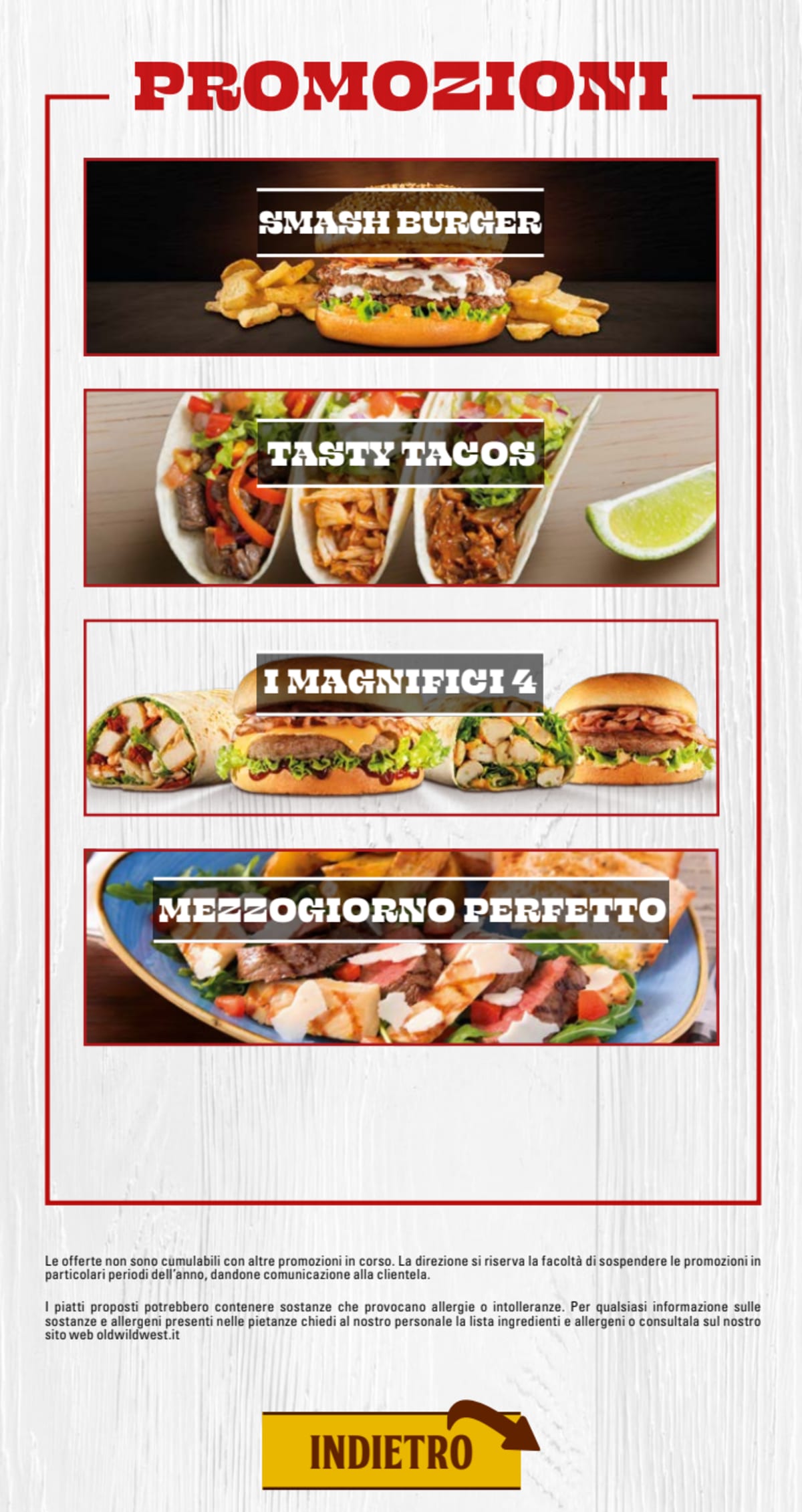 Menu 2024 Old Wild West CC Aura in Rome TheFork