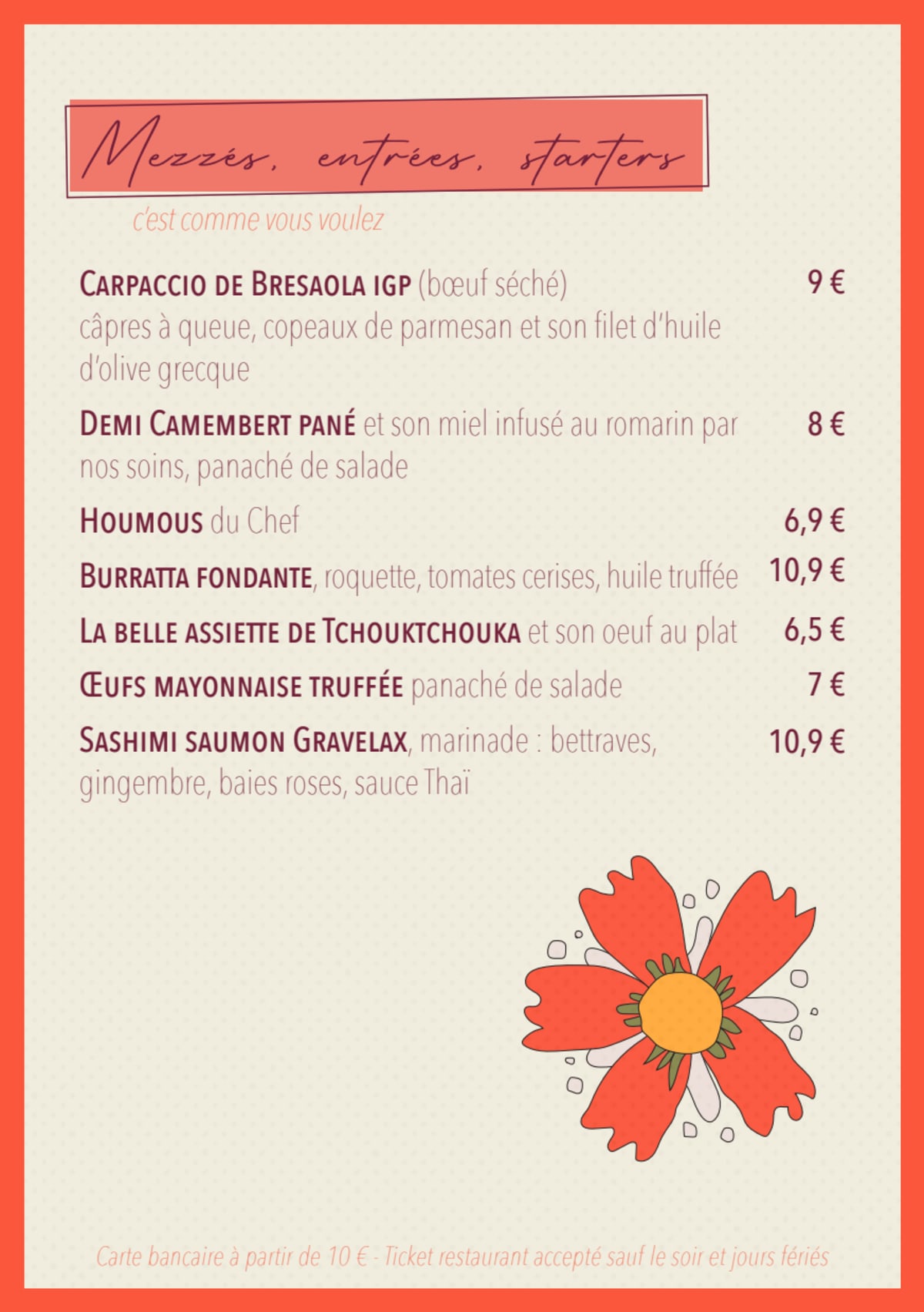 Jeannette menu