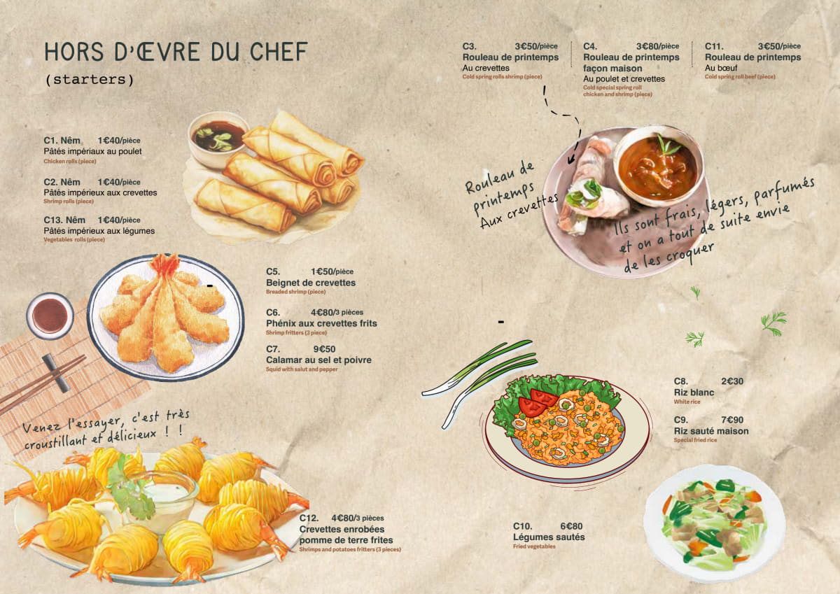 Hanoi menu